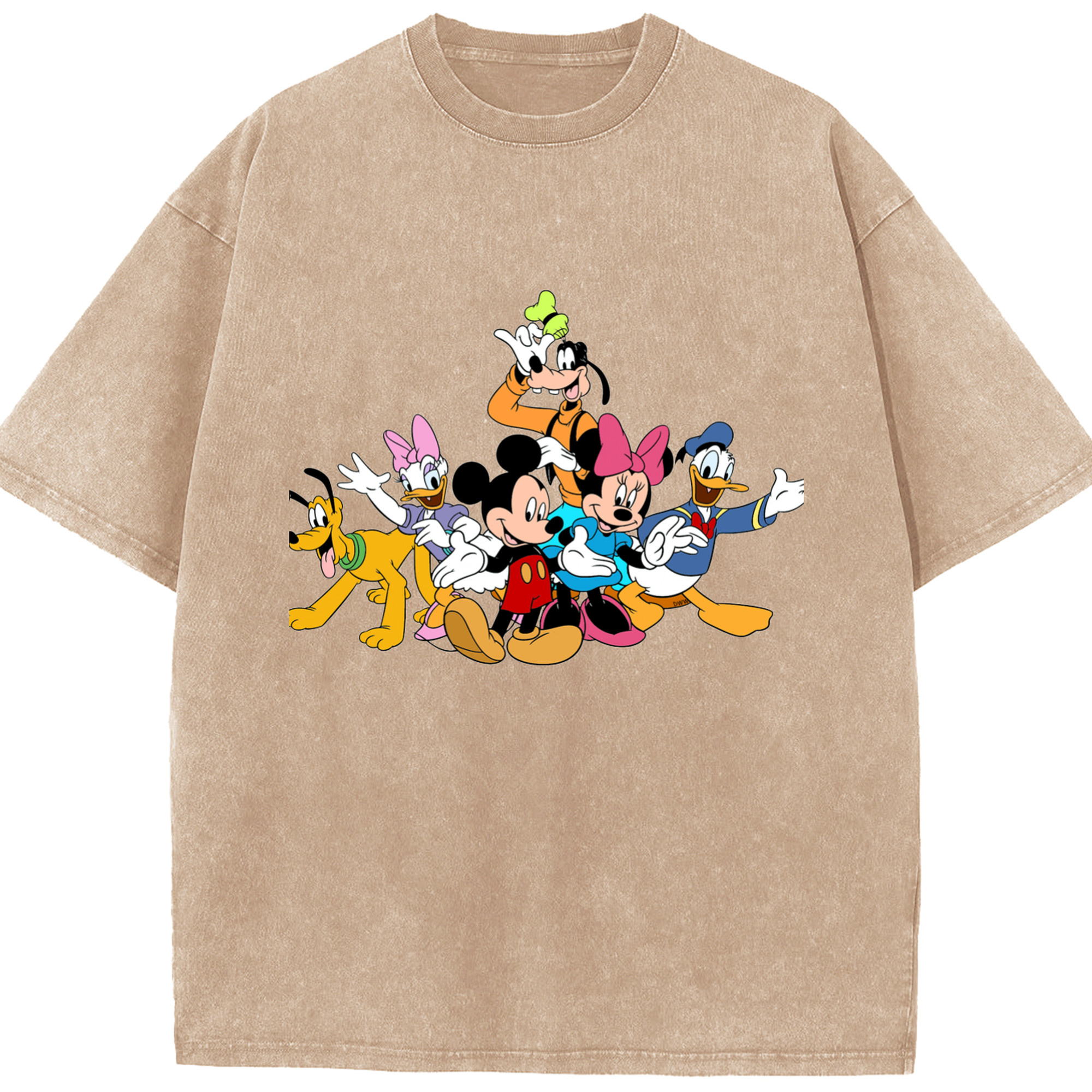 （画像用） ミッキーマウス Mickey Mouse 綿100% ヴィンテージ風 半袖Tシャツ（フロントプリント）