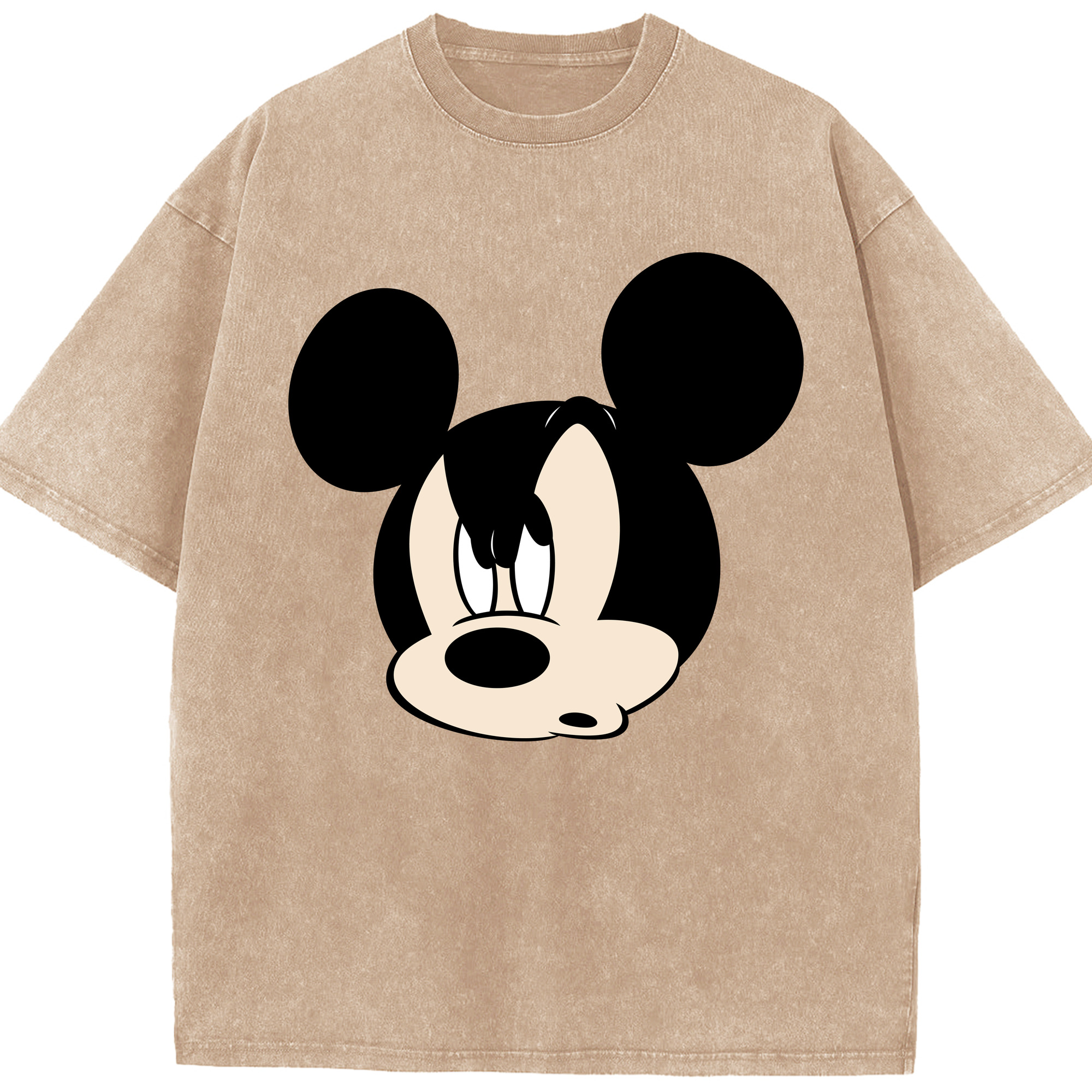 （画像用） ミッキーマウス Mickey Mouse 綿100% ヴィンテージ風 半袖Tシャツ（フロントプリント）