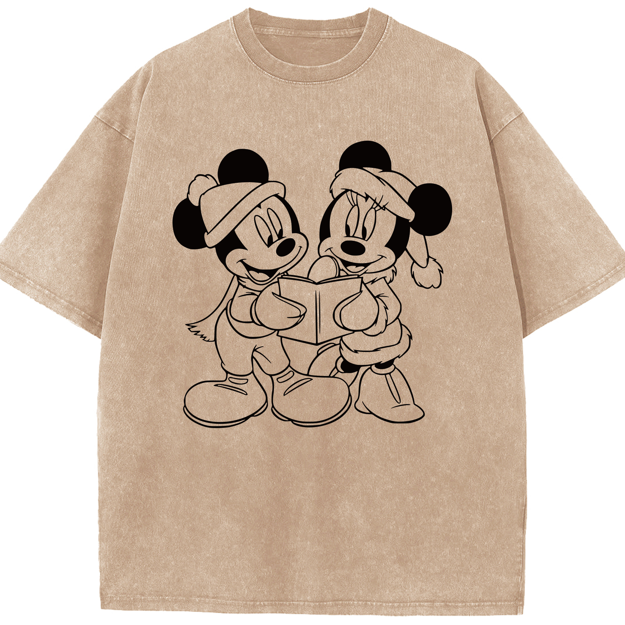 （画像用） ミッキーマウス Mickey Mouse 綿100% ヴィンテージ風 半袖Tシャツ（フロントプリント）