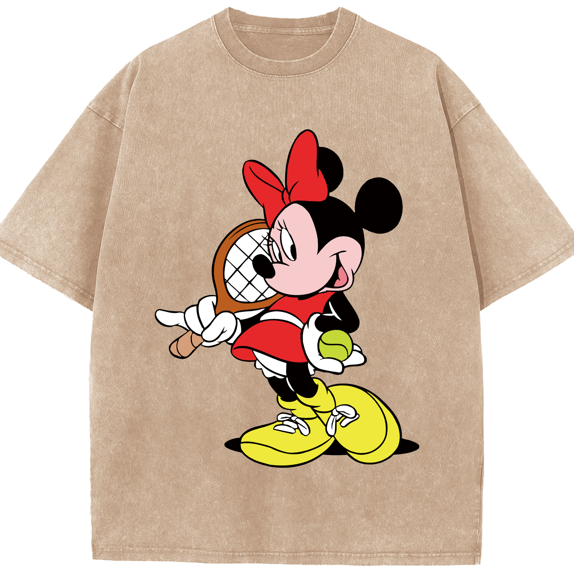 （画像用） ミッキーマウス Mickey Mouse 綿100% ヴィンテージ風 半袖Tシャツ（フロントプリント）
