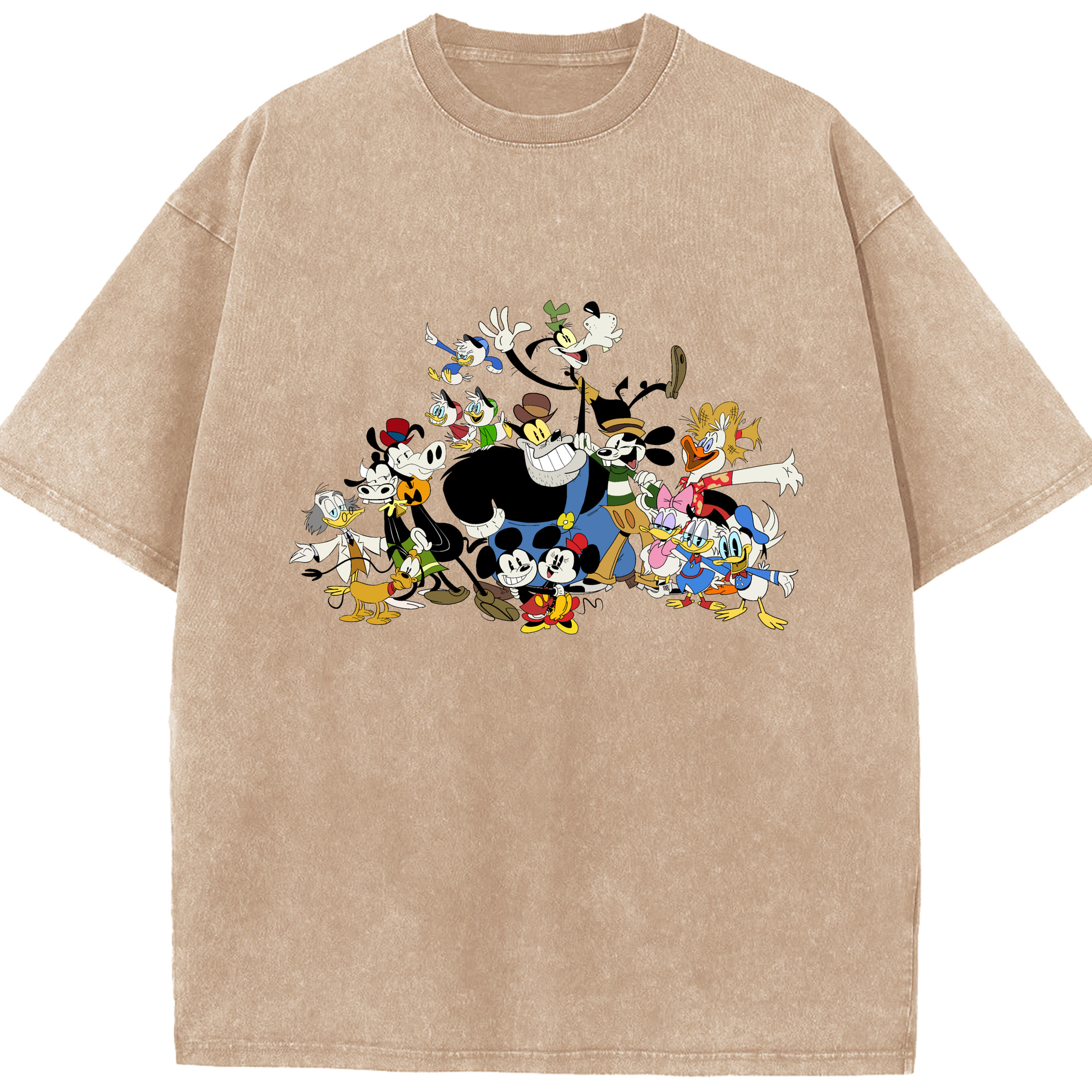 （画像用） ミッキーマウス Mickey Mouse 綿100% ヴィンテージ風 半袖Tシャツ（フロントプリント）