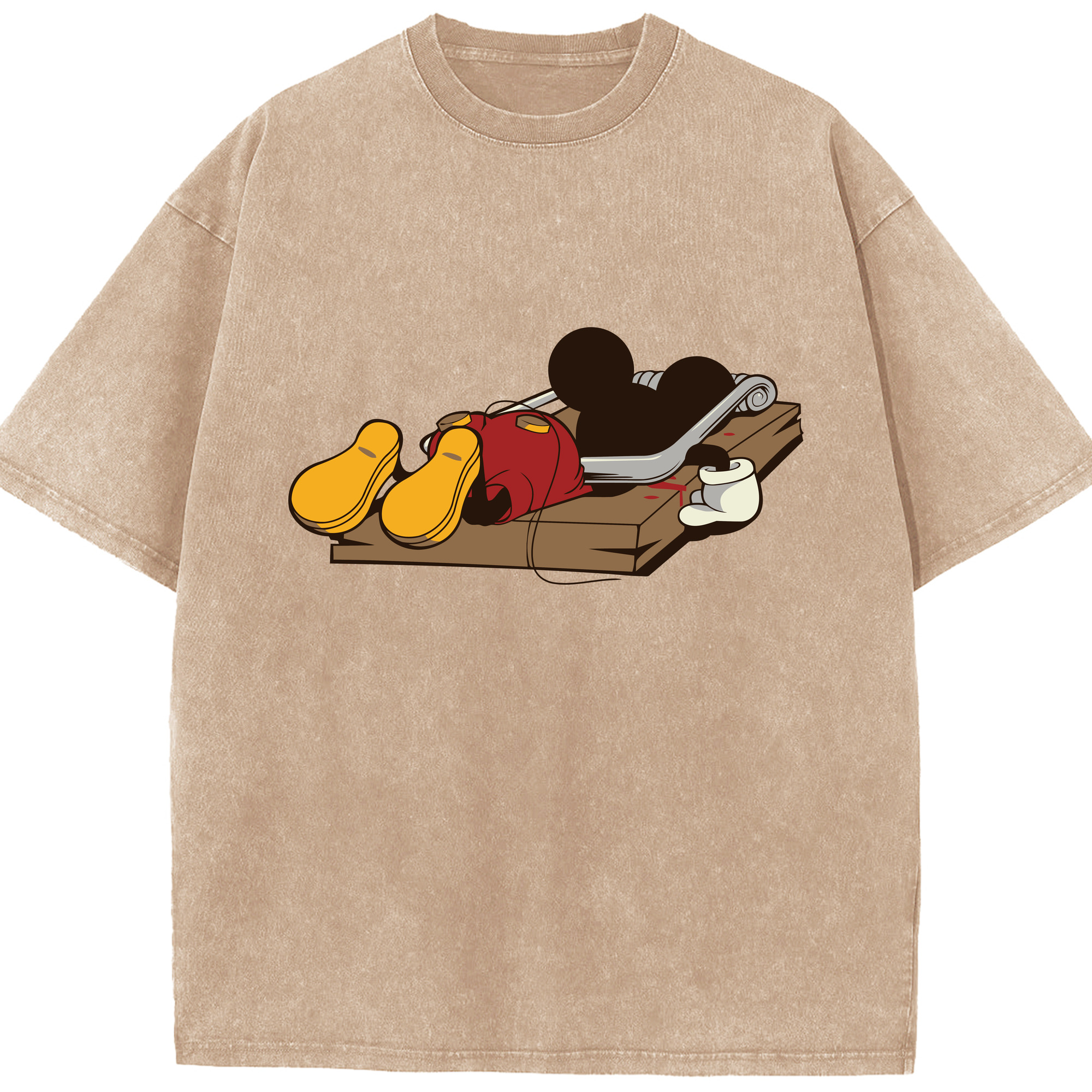 （画像用） ミッキーマウス Mickey Mouse 綿100% ヴィンテージ風 半袖Tシャツ（フロントプリント）
