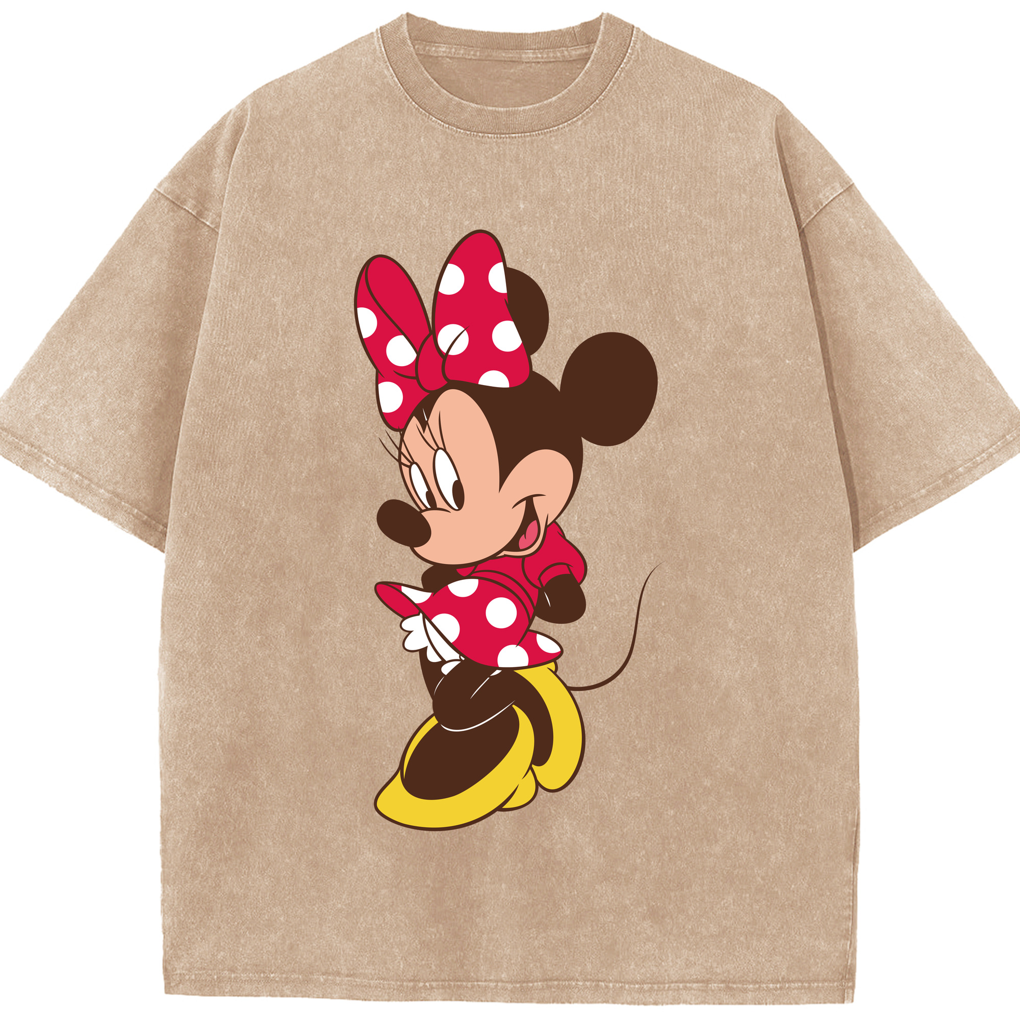 （画像用） ミッキーマウス Mickey Mouse 綿100% ヴィンテージ風 半袖Tシャツ（フロントプリント）