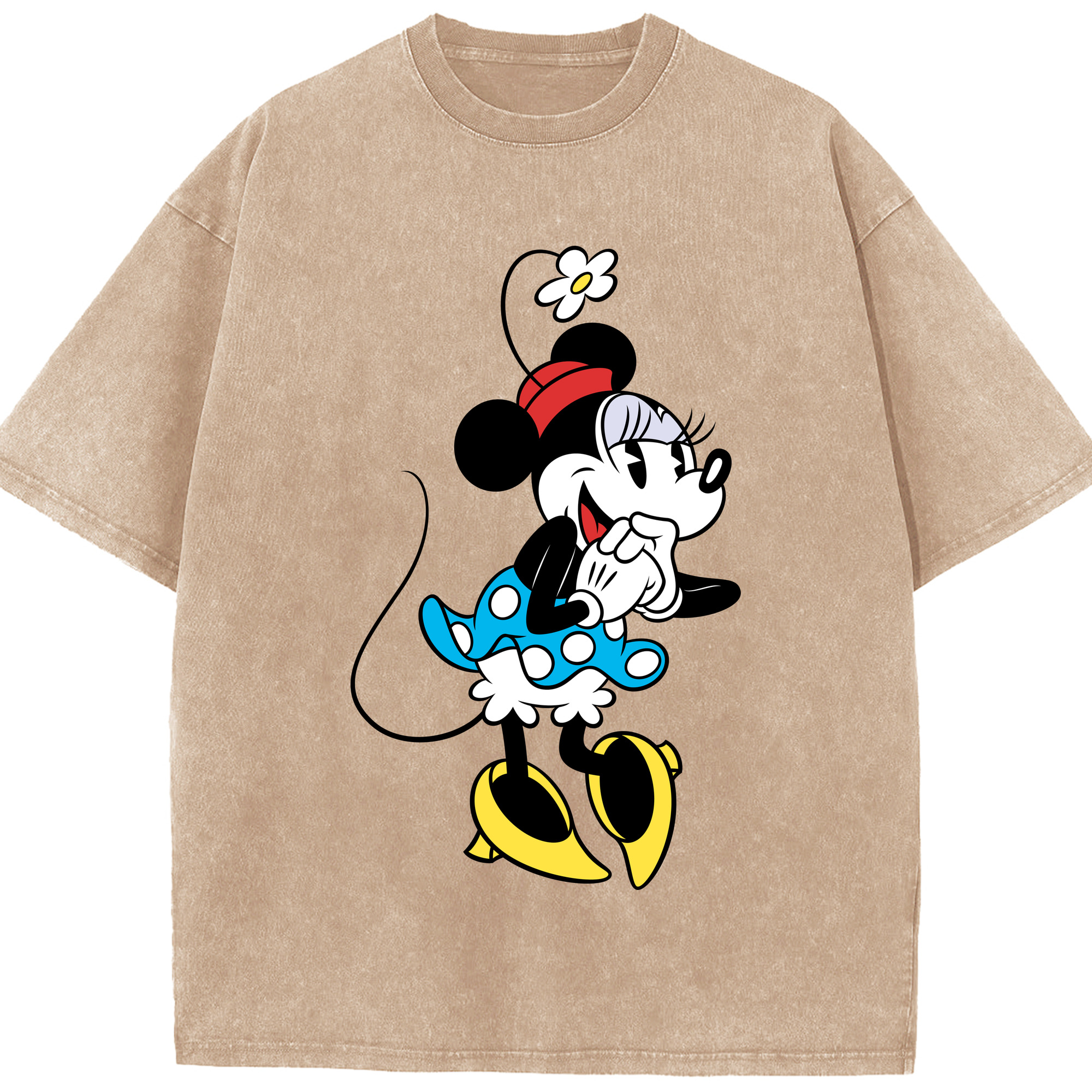 （画像用） ミッキーマウス Mickey Mouse 綿100% ヴィンテージ風 半袖Tシャツ（フロントプリント）