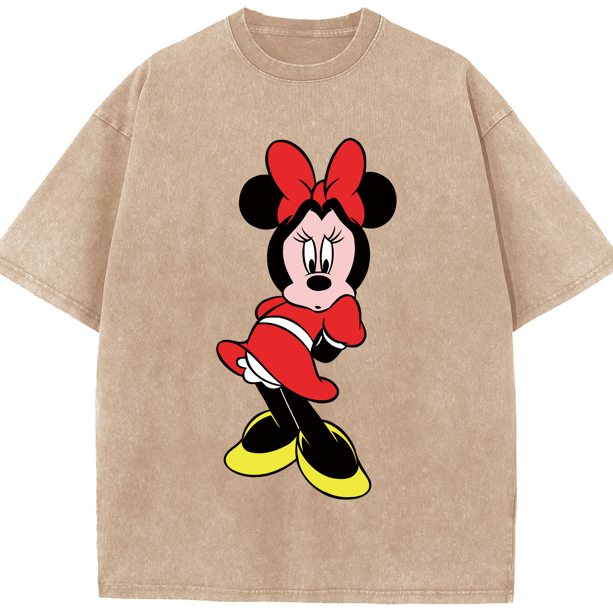 （画像用） ミッキーマウス Mickey Mouse 綿100% ヴィンテージ風 半袖Tシャツ（フロントプリント）