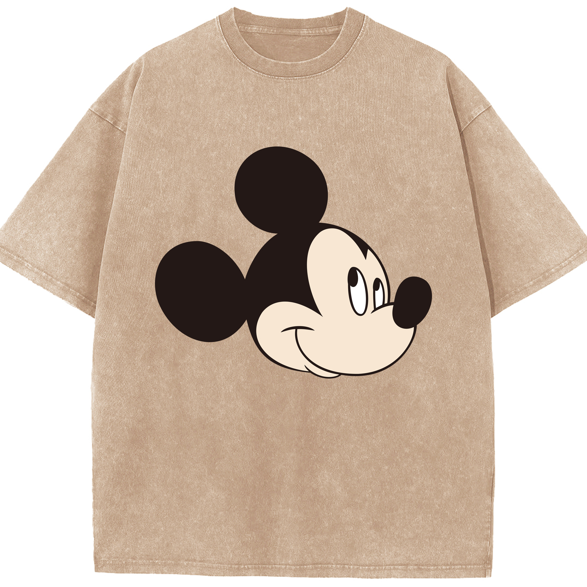 （画像用） ミッキーマウス Mickey Mouse 綿100% ヴィンテージ風 半袖Tシャツ（フロントプリント）