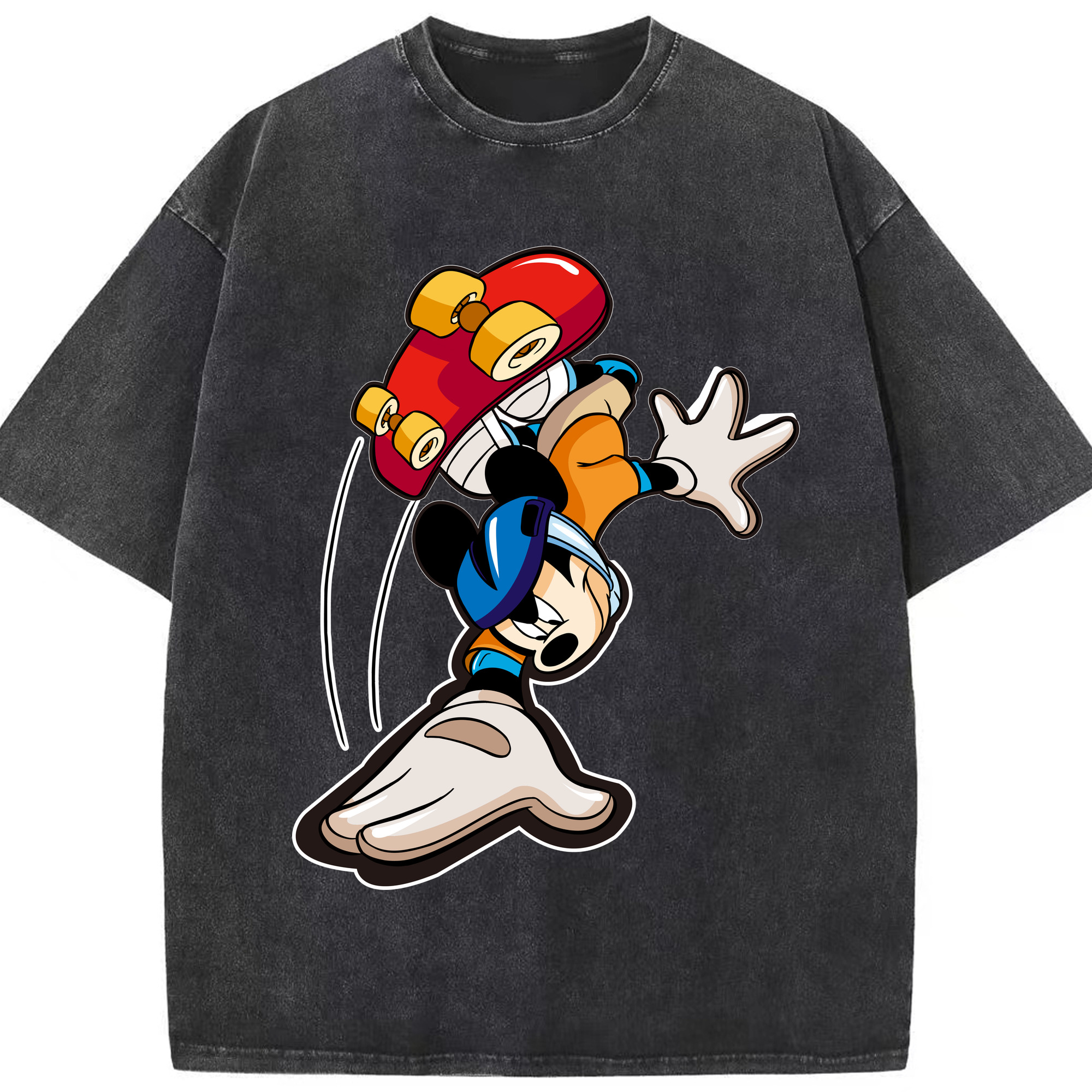 （画像用） ミッキーマウス Mickey Mouse 綿100% ヴィンテージ風 半袖Tシャツ（フロントプリント）