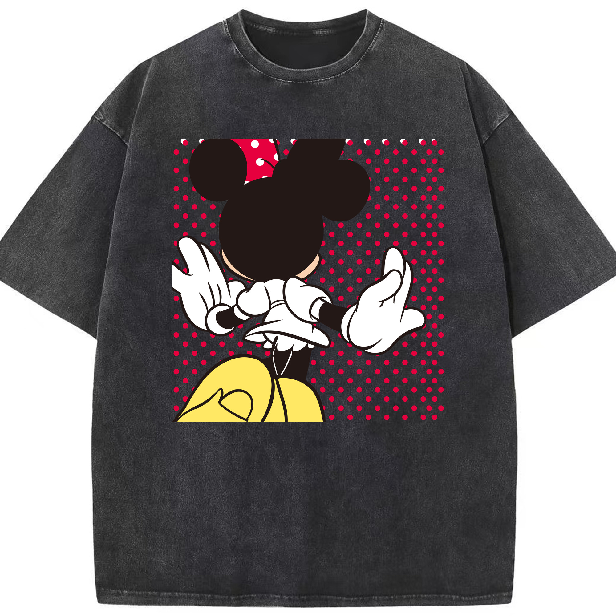 （画像用） ミッキーマウス Mickey Mouse 綿100% ヴィンテージ風 半袖Tシャツ（フロントプリント）
