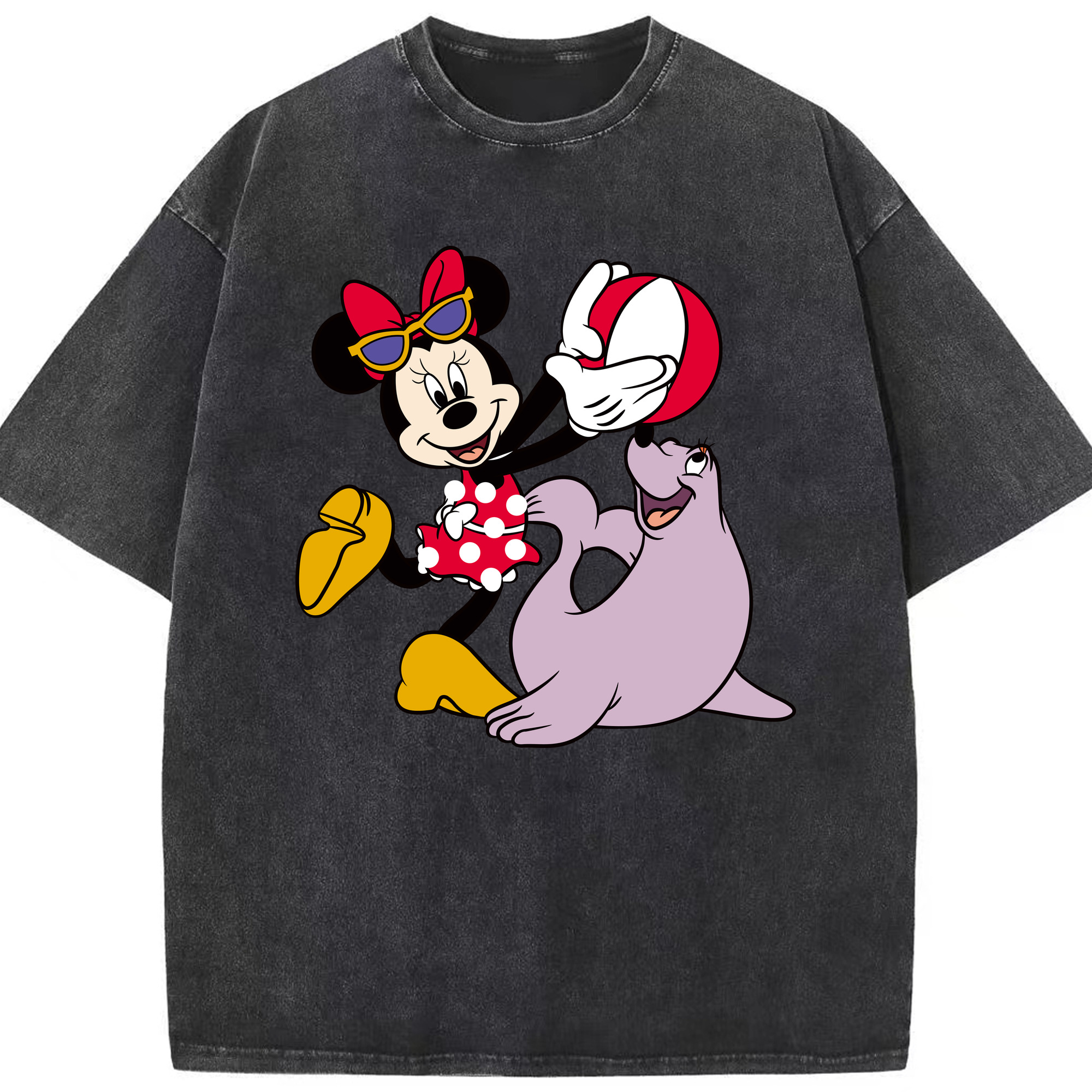（画像用） ミッキーマウス Mickey Mouse 綿100% ヴィンテージ風 半袖Tシャツ（フロントプリント）