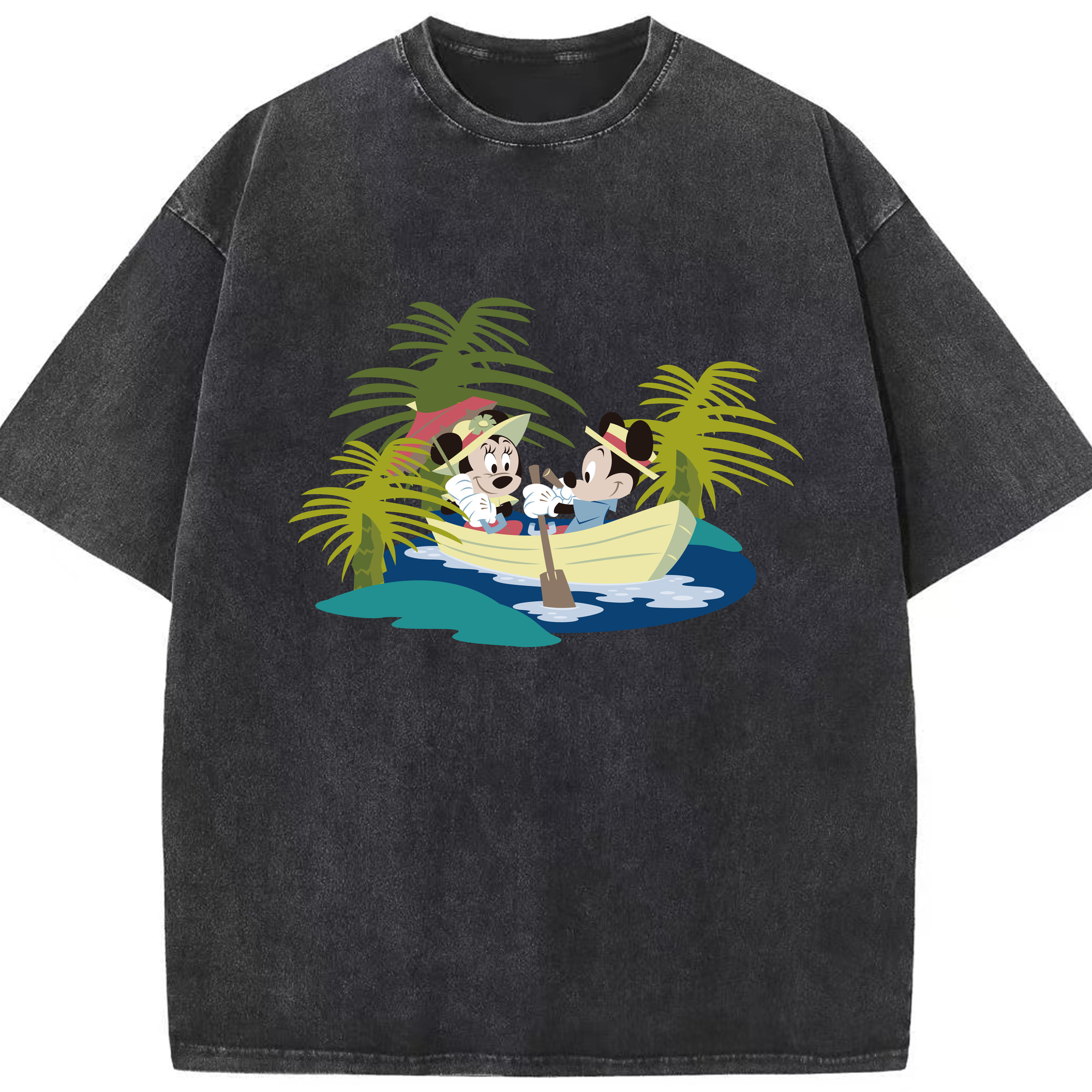 （画像用） ミッキーマウス Mickey Mouse 綿100% ヴィンテージ風 半袖Tシャツ（フロントプリント）
