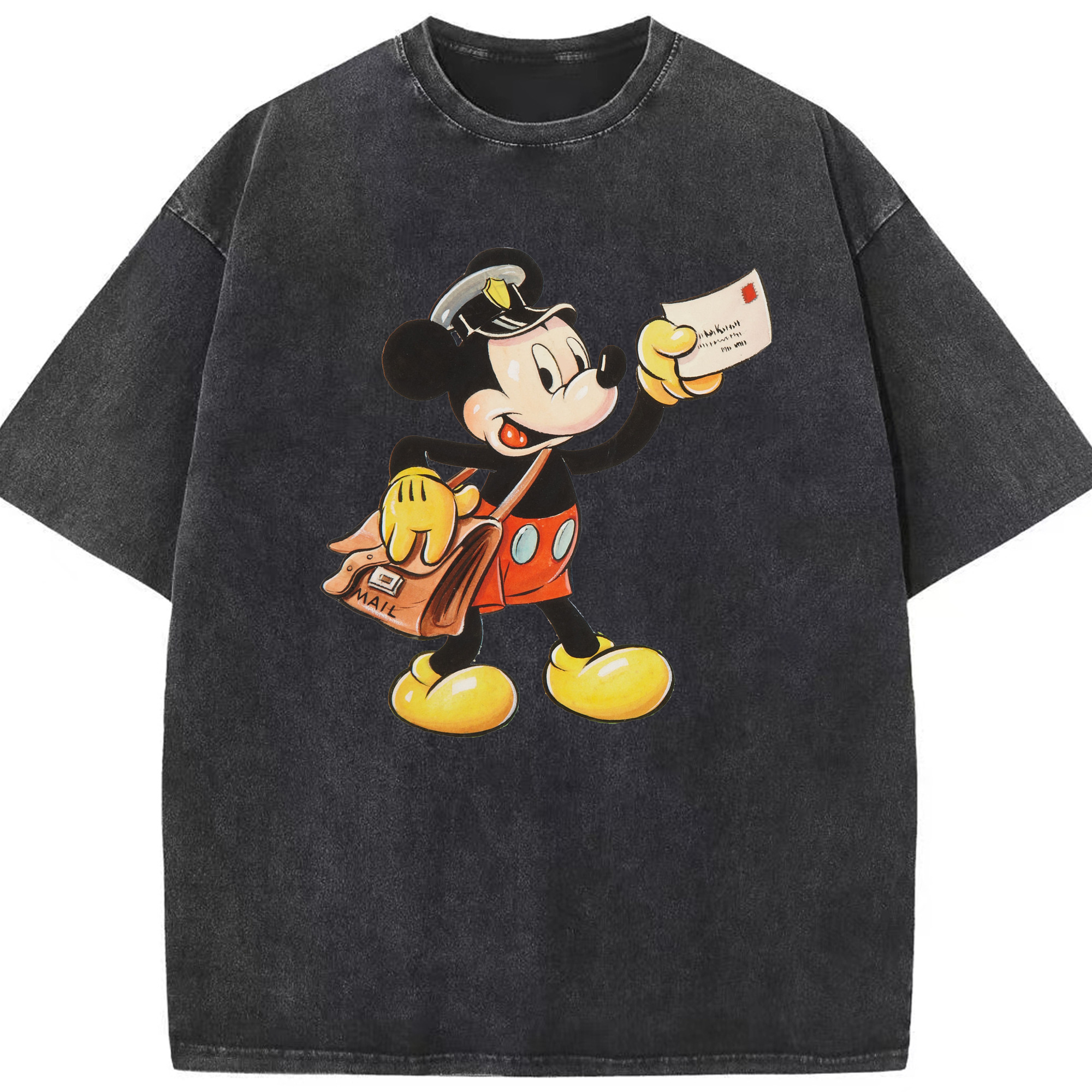 （画像用） ミッキーマウス Mickey Mouse 綿100% ヴィンテージ風 半袖Tシャツ（フロントプリント）
