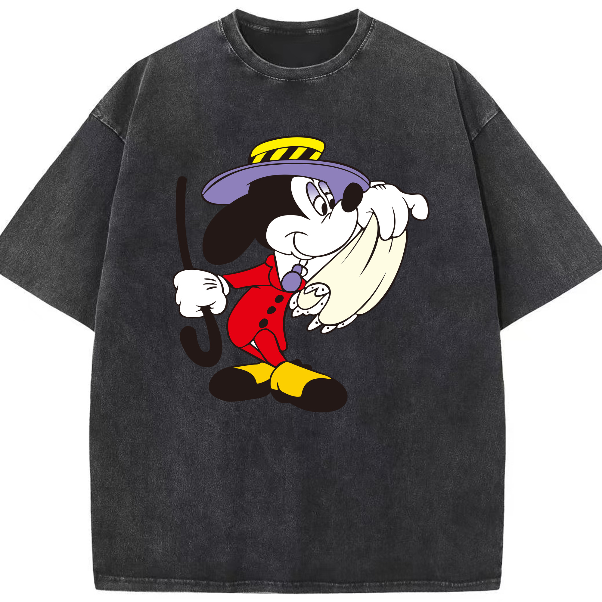 （画像用） ミッキーマウス Mickey Mouse 綿100% ヴィンテージ風 半袖Tシャツ（フロントプリント）