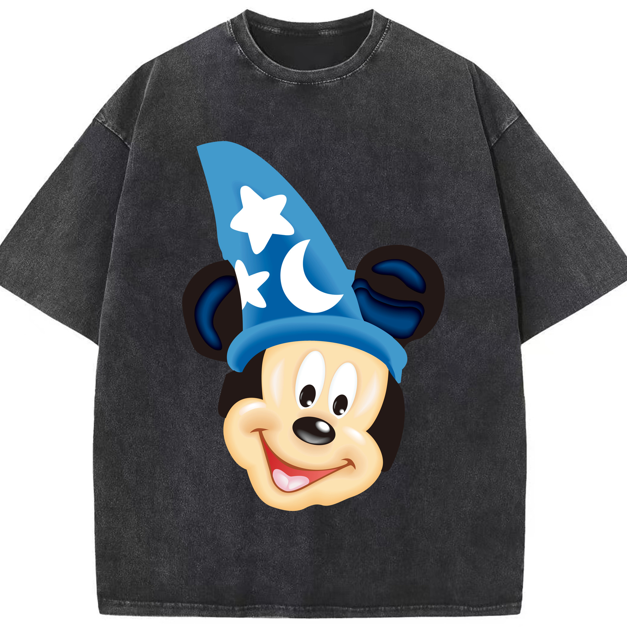 （画像用） ミッキーマウス Mickey Mouse 綿100% ヴィンテージ風 半袖Tシャツ（フロントプリント）