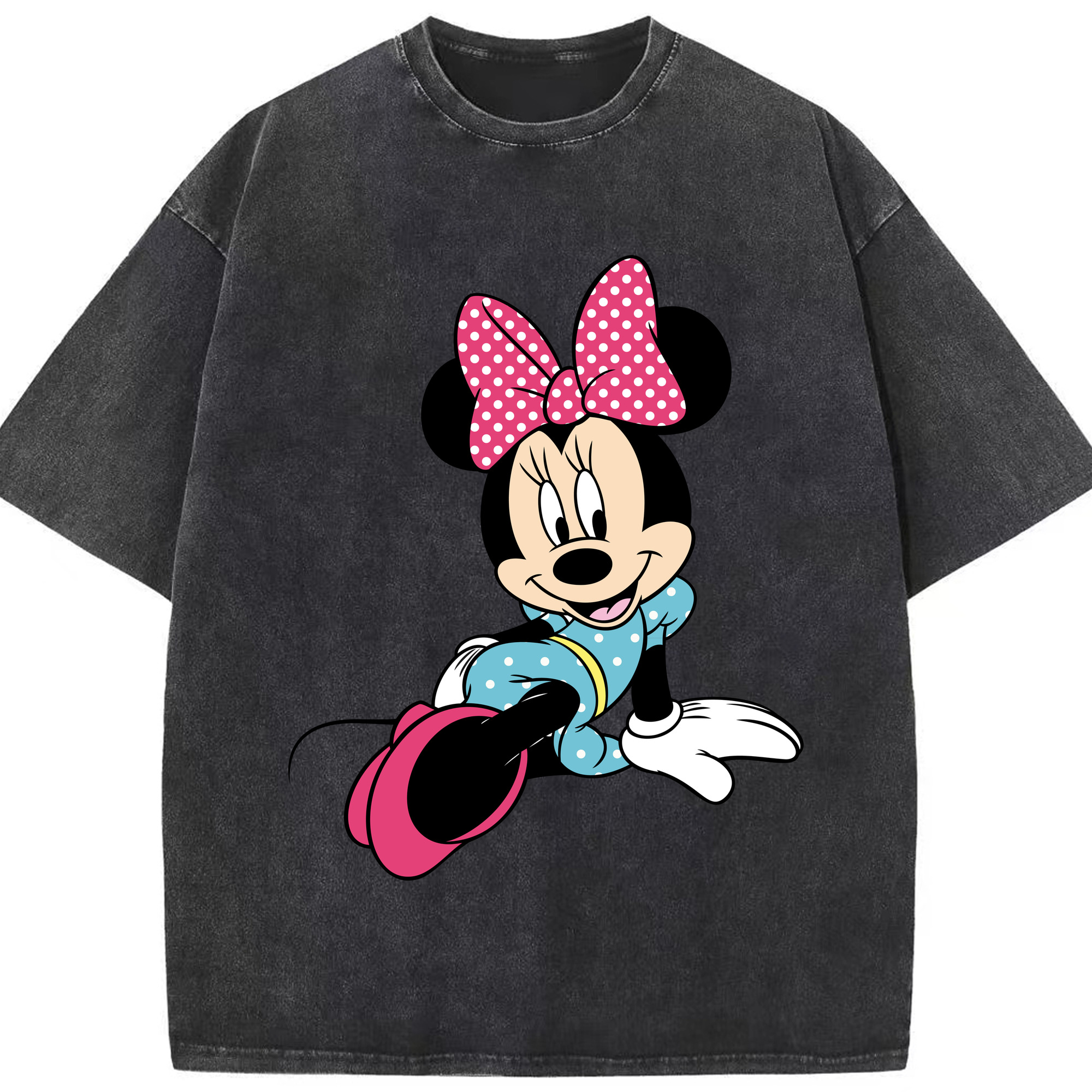 （画像用） ミッキーマウス Mickey Mouse 綿100% ヴィンテージ風 半袖Tシャツ（フロントプリント）