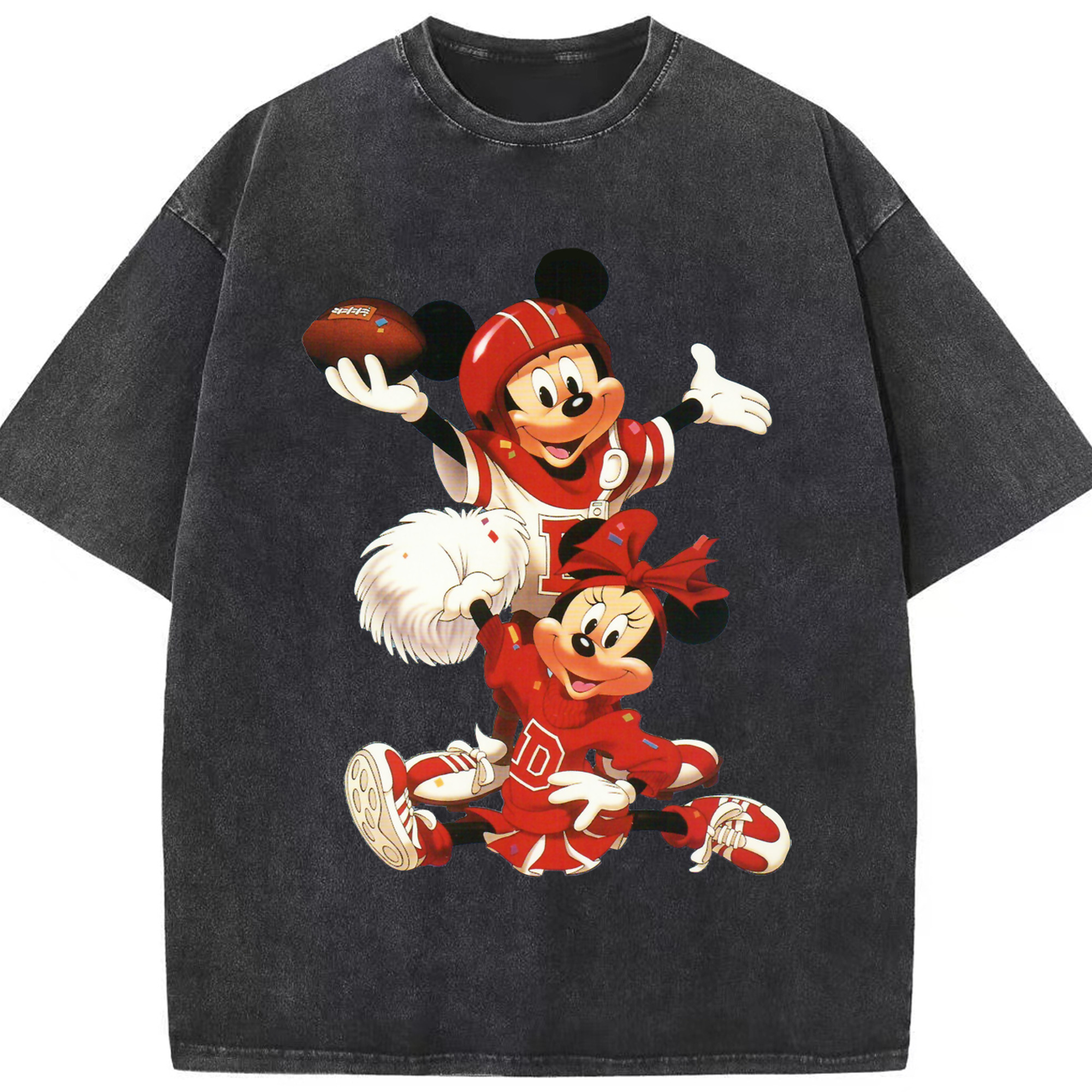 （画像用） ミッキーマウス Mickey Mouse 綿100% ヴィンテージ風 半袖Tシャツ（フロントプリント）