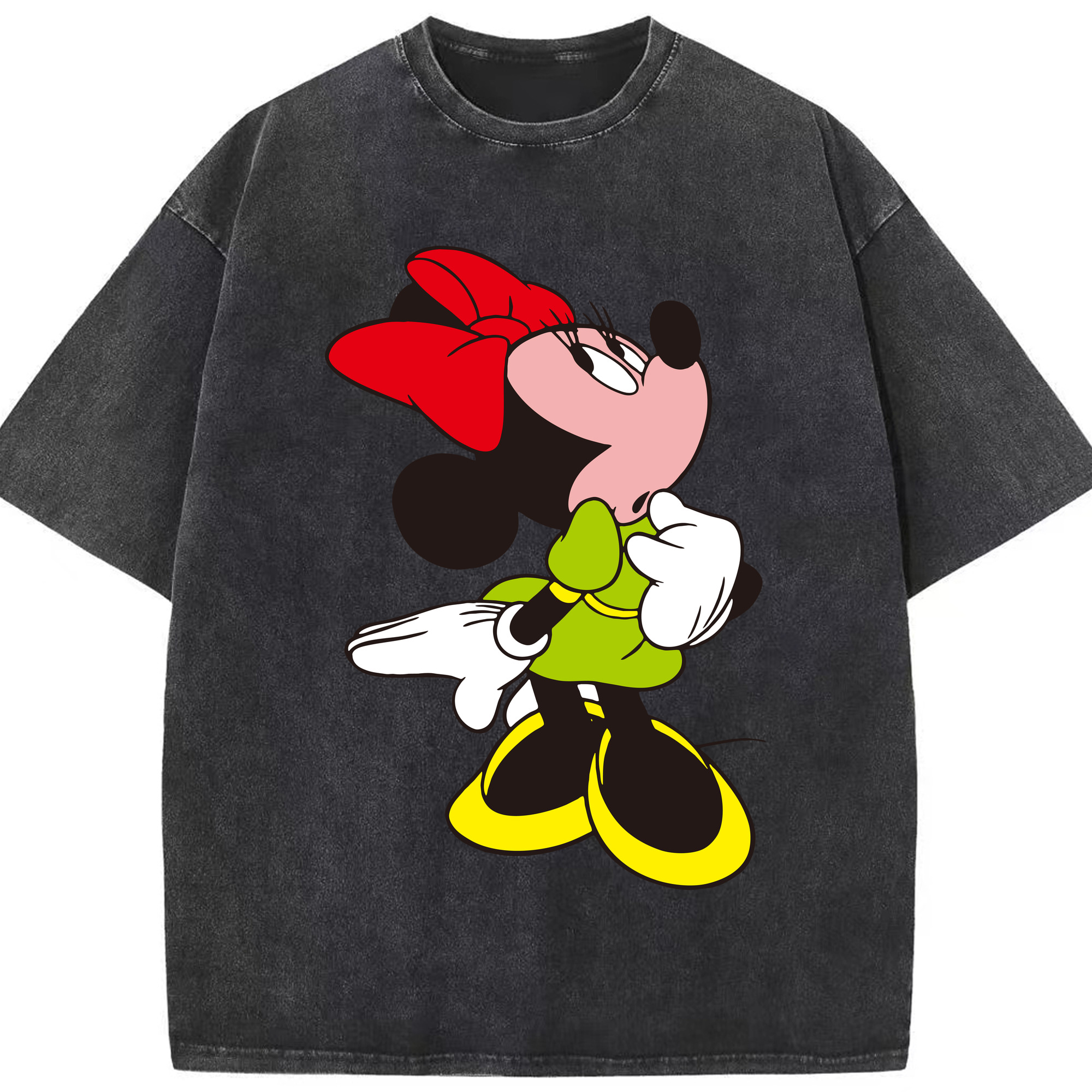 （画像用） ミッキーマウス Mickey Mouse 綿100% ヴィンテージ風 半袖Tシャツ（フロントプリント）