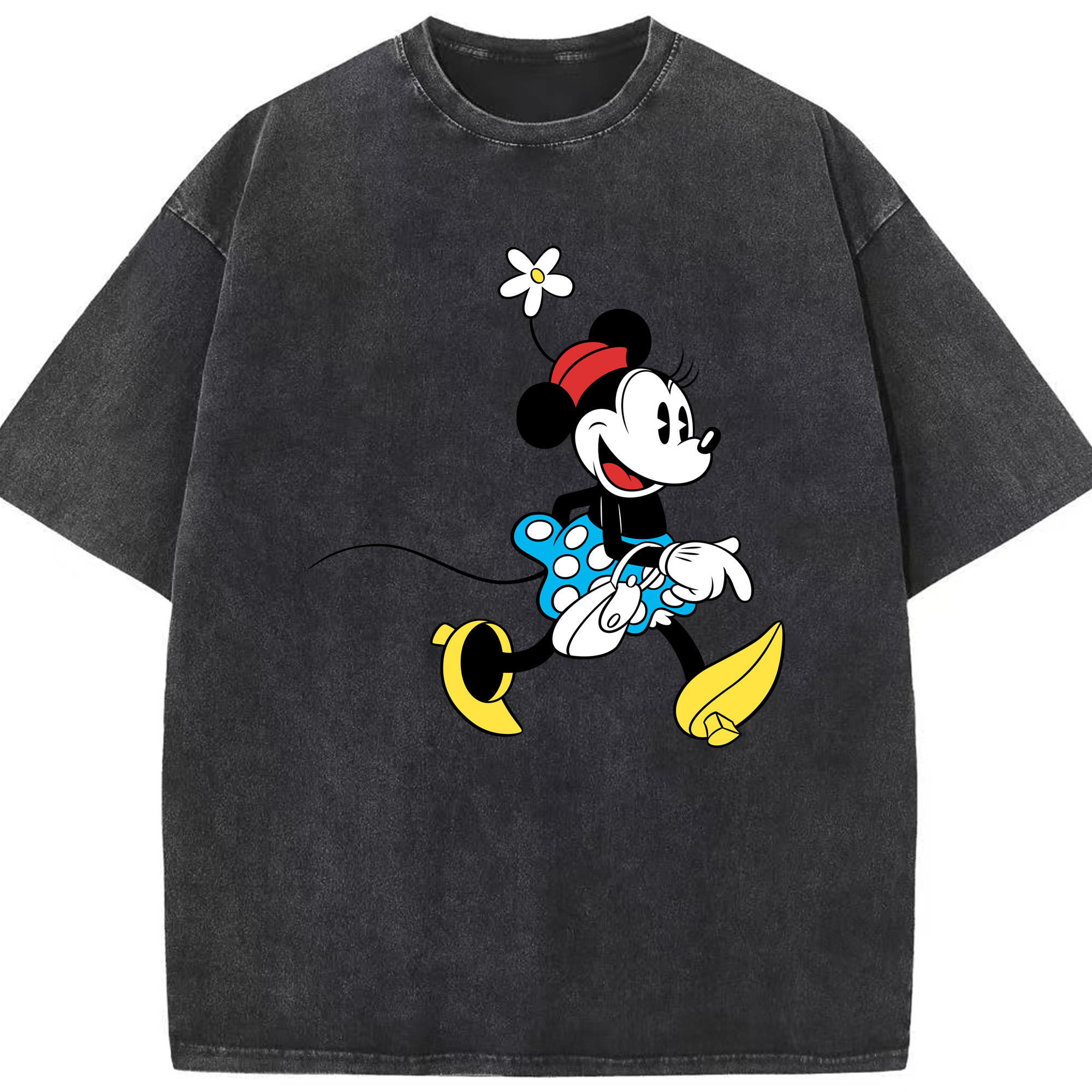 （画像用） ミッキーマウス Mickey Mouse 綿100% ヴィンテージ風 半袖Tシャツ（フロントプリント）