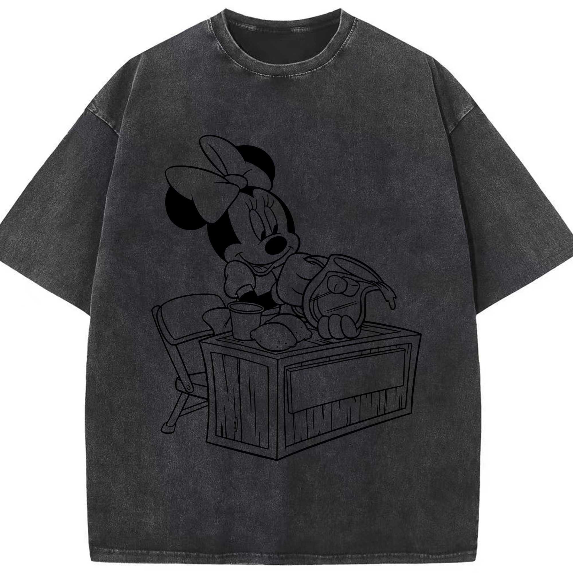 （画像用） ミッキーマウス Mickey Mouse 綿100% ヴィンテージ風 半袖Tシャツ（フロントプリント）