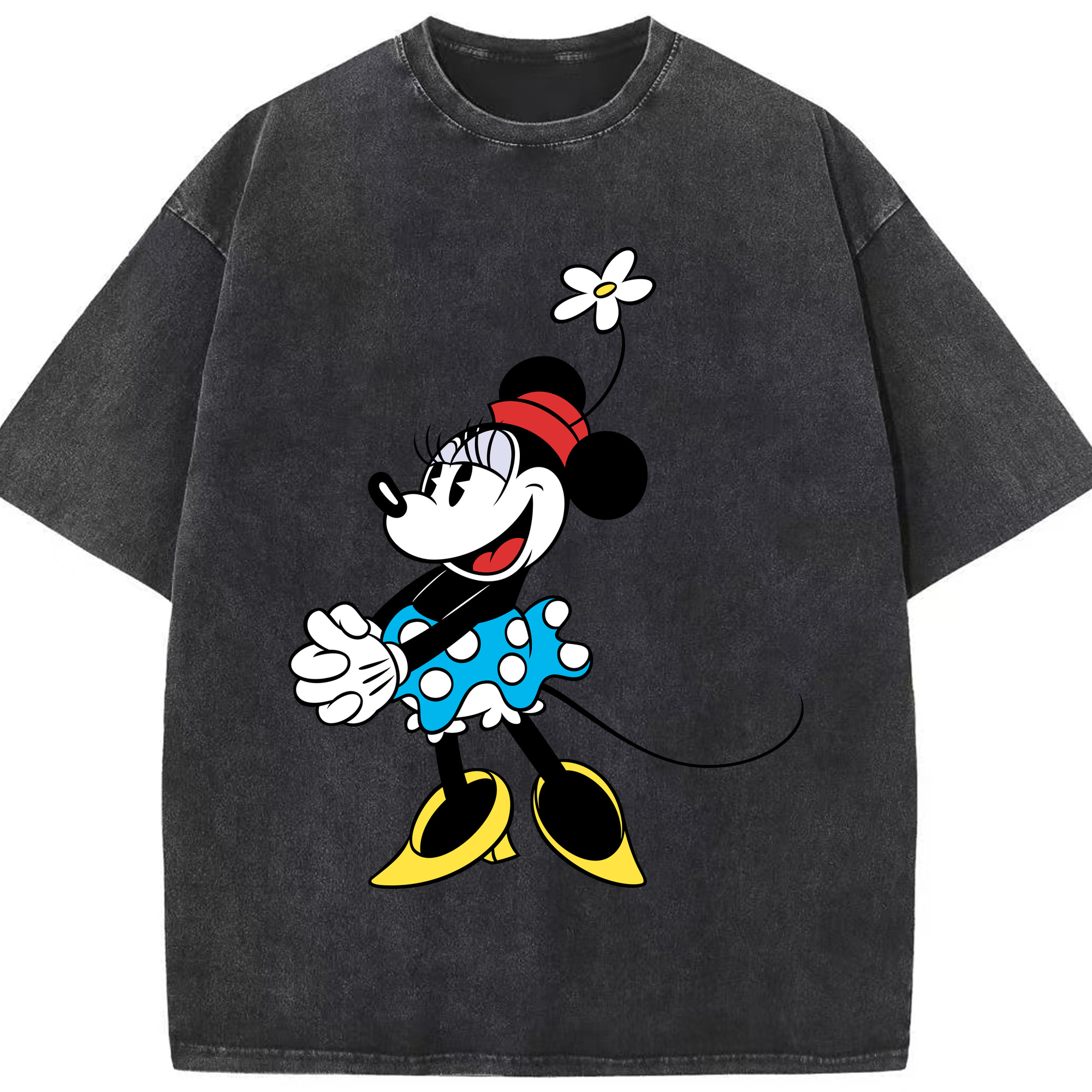 （画像用） ミッキーマウス Mickey Mouse 綿100% ヴィンテージ風 半袖Tシャツ（フロントプリント）