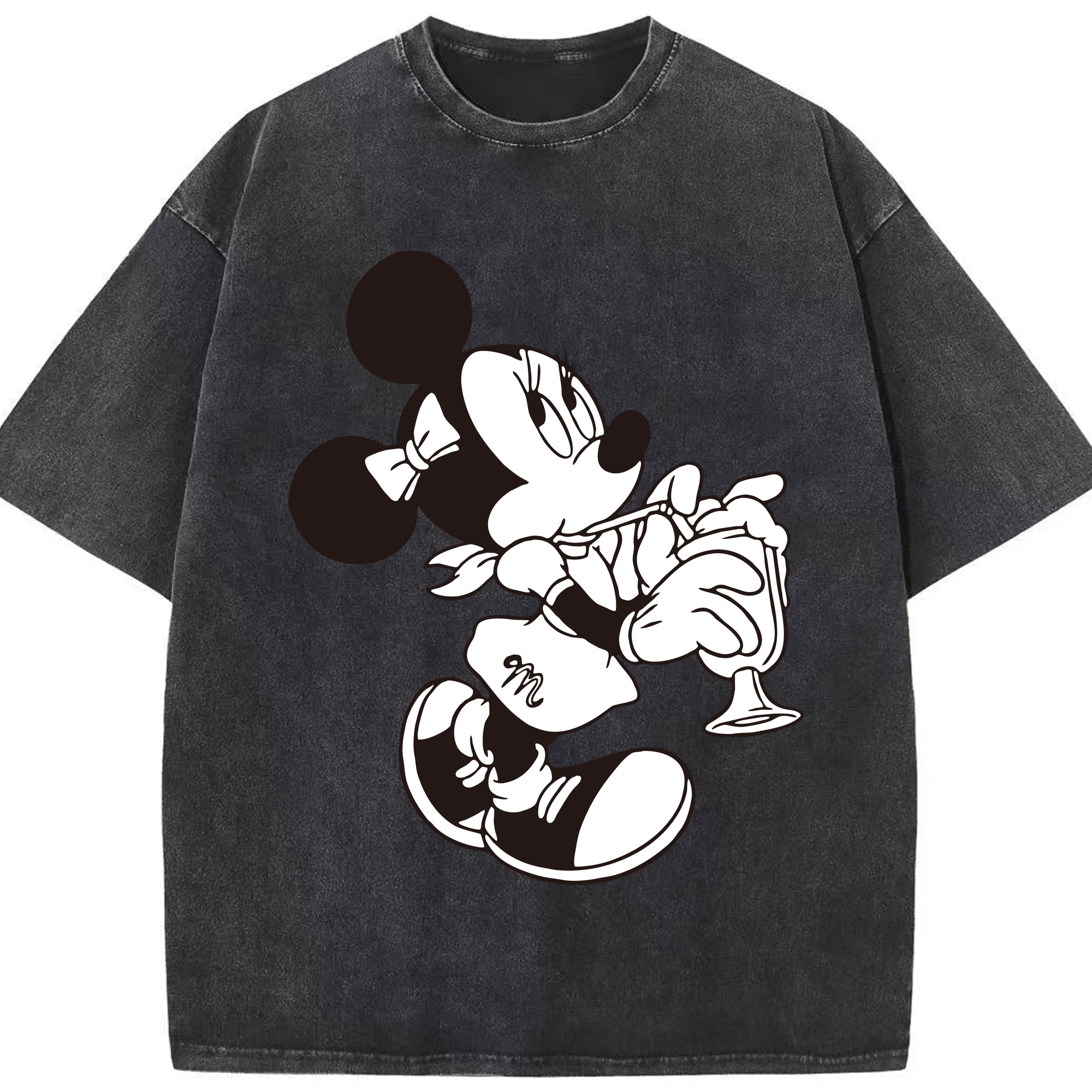 （画像用） ミッキーマウス Mickey Mouse 綿100% ヴィンテージ風 半袖Tシャツ（フロントプリント）
