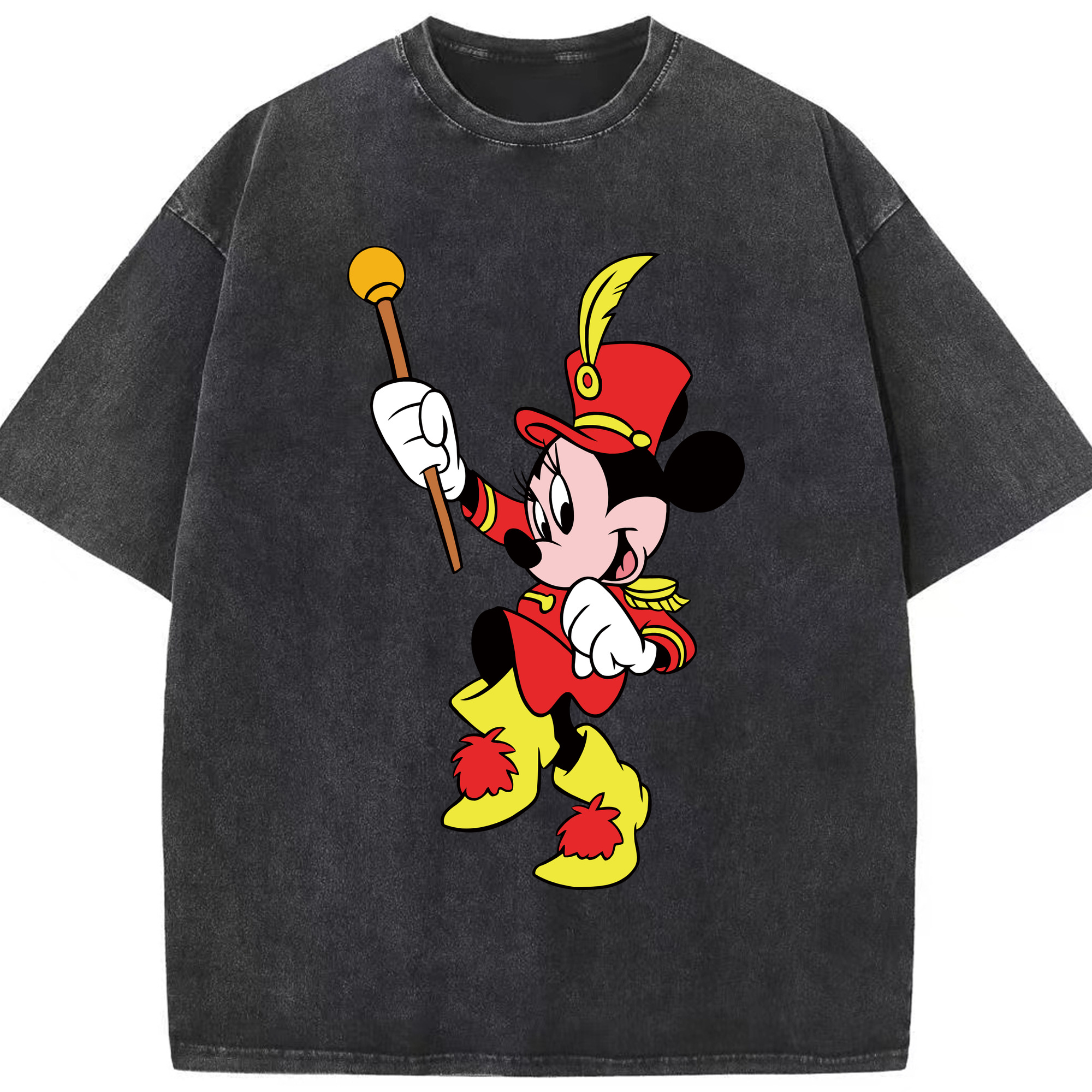 （画像用） ミッキーマウス Mickey Mouse 綿100% ヴィンテージ風 半袖Tシャツ（フロントプリント）