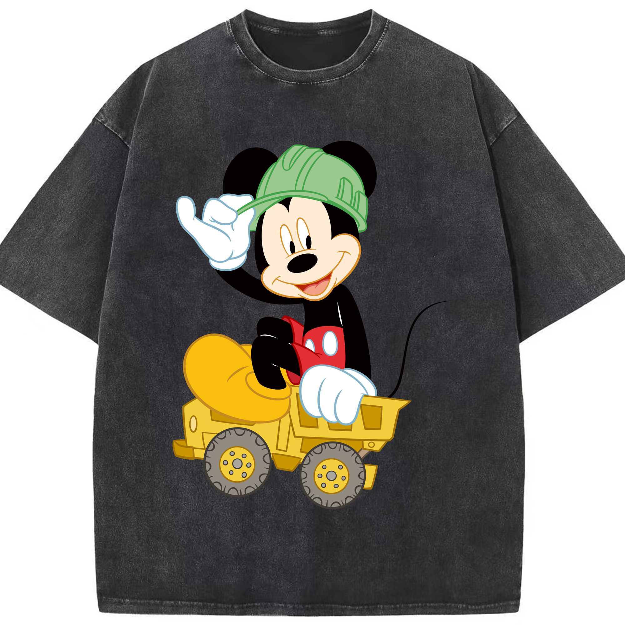 （画像用） ミッキーマウス Mickey Mouse 綿100% ヴィンテージ風 半袖Tシャツ（フロントプリント）