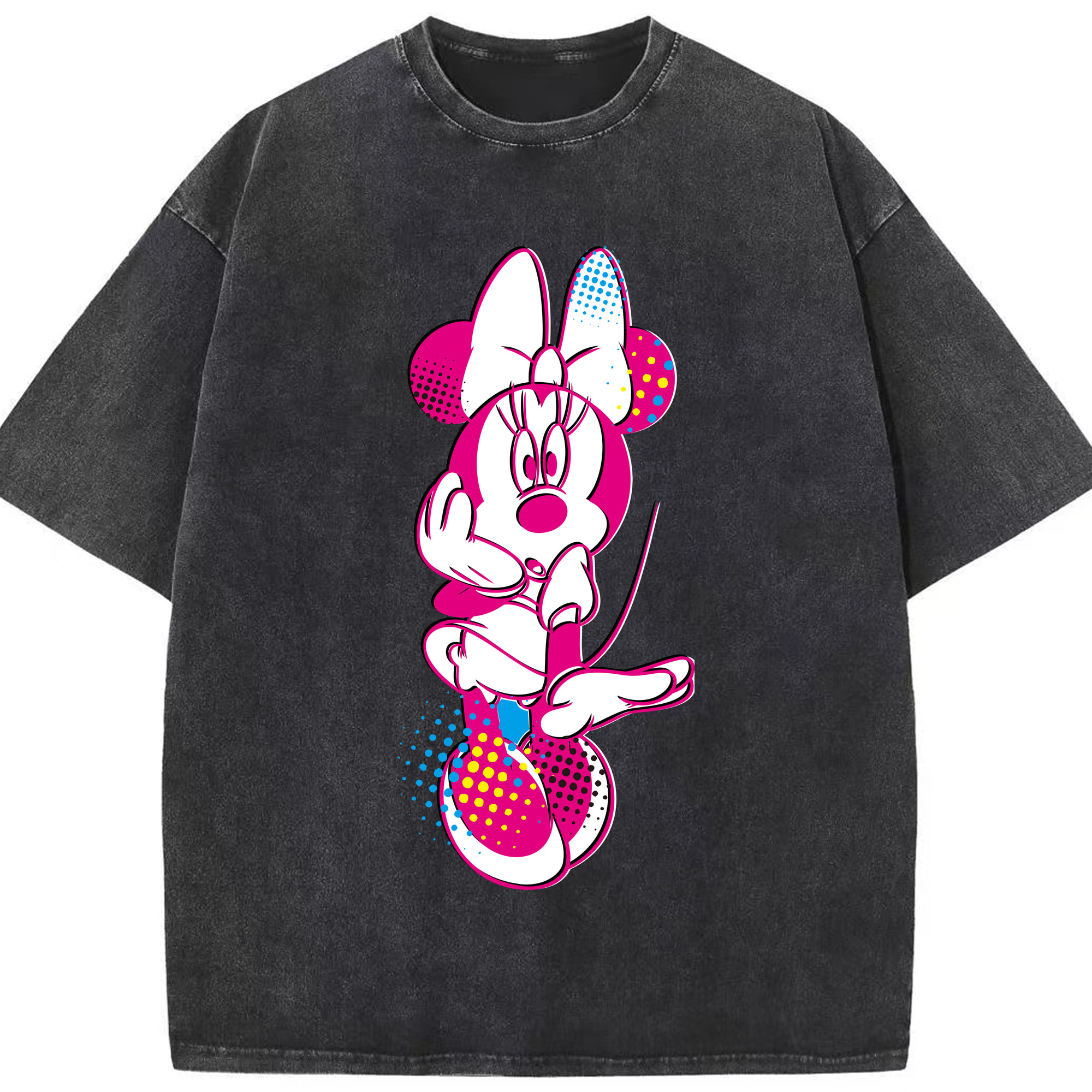 （画像用） ミッキーマウス Mickey Mouse 綿100% ヴィンテージ風 半袖Tシャツ（フロントプリント）
