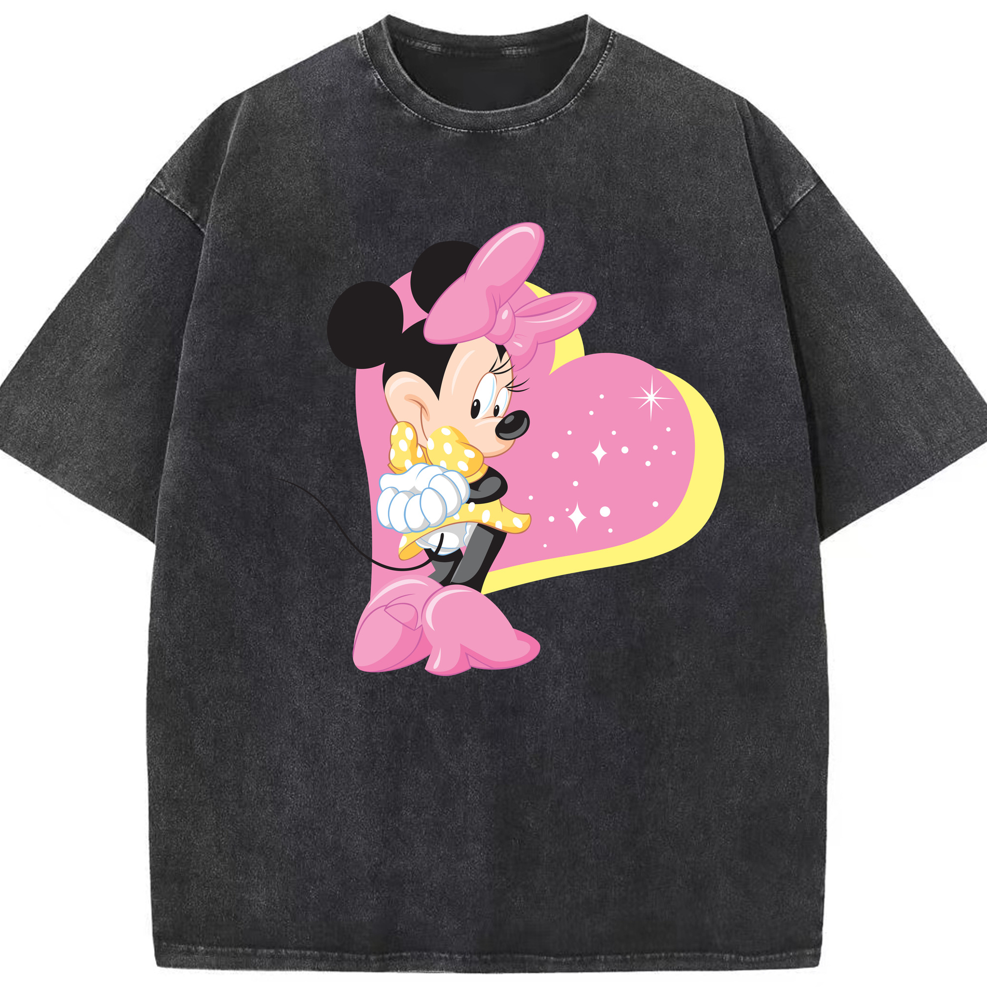 （画像用） ミッキーマウス Mickey Mouse 綿100% ヴィンテージ風 半袖Tシャツ（フロントプリント）