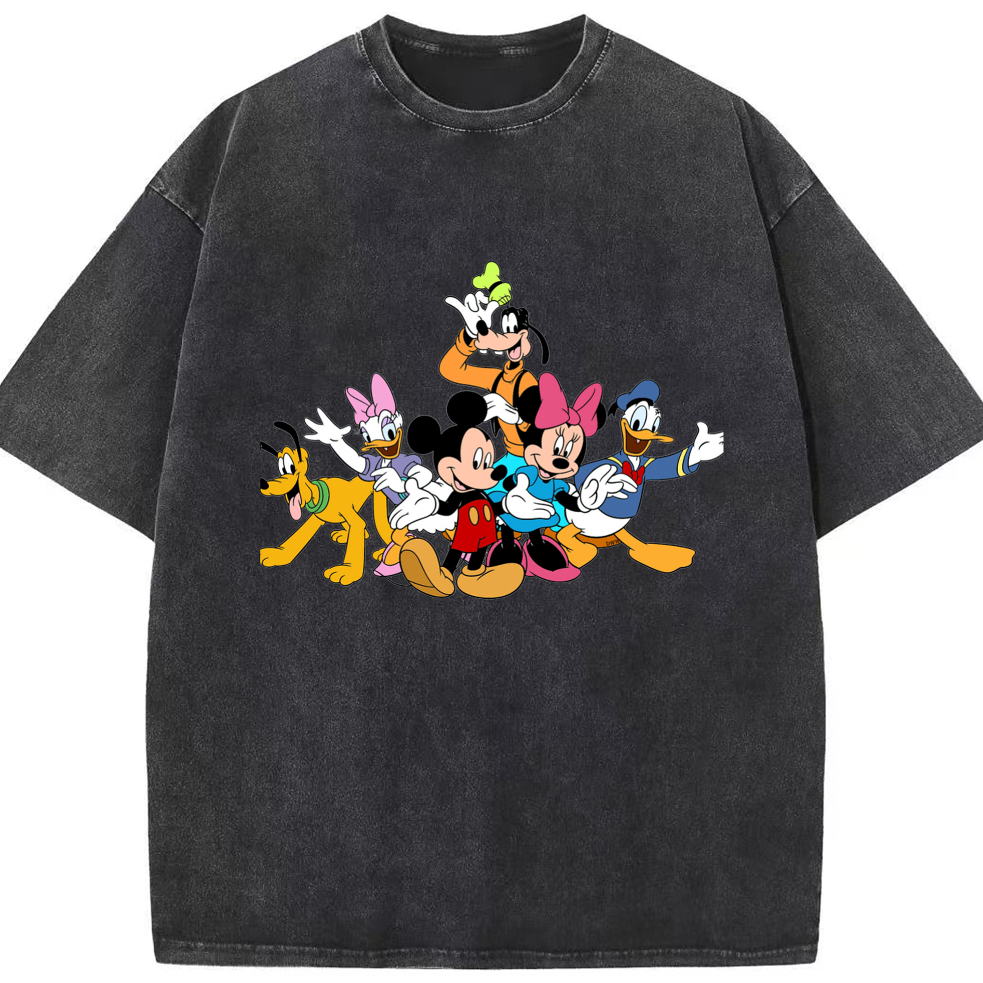 （画像用） ミッキーマウス Mickey Mouse 綿100% ヴィンテージ風 半袖Tシャツ（フロントプリント）