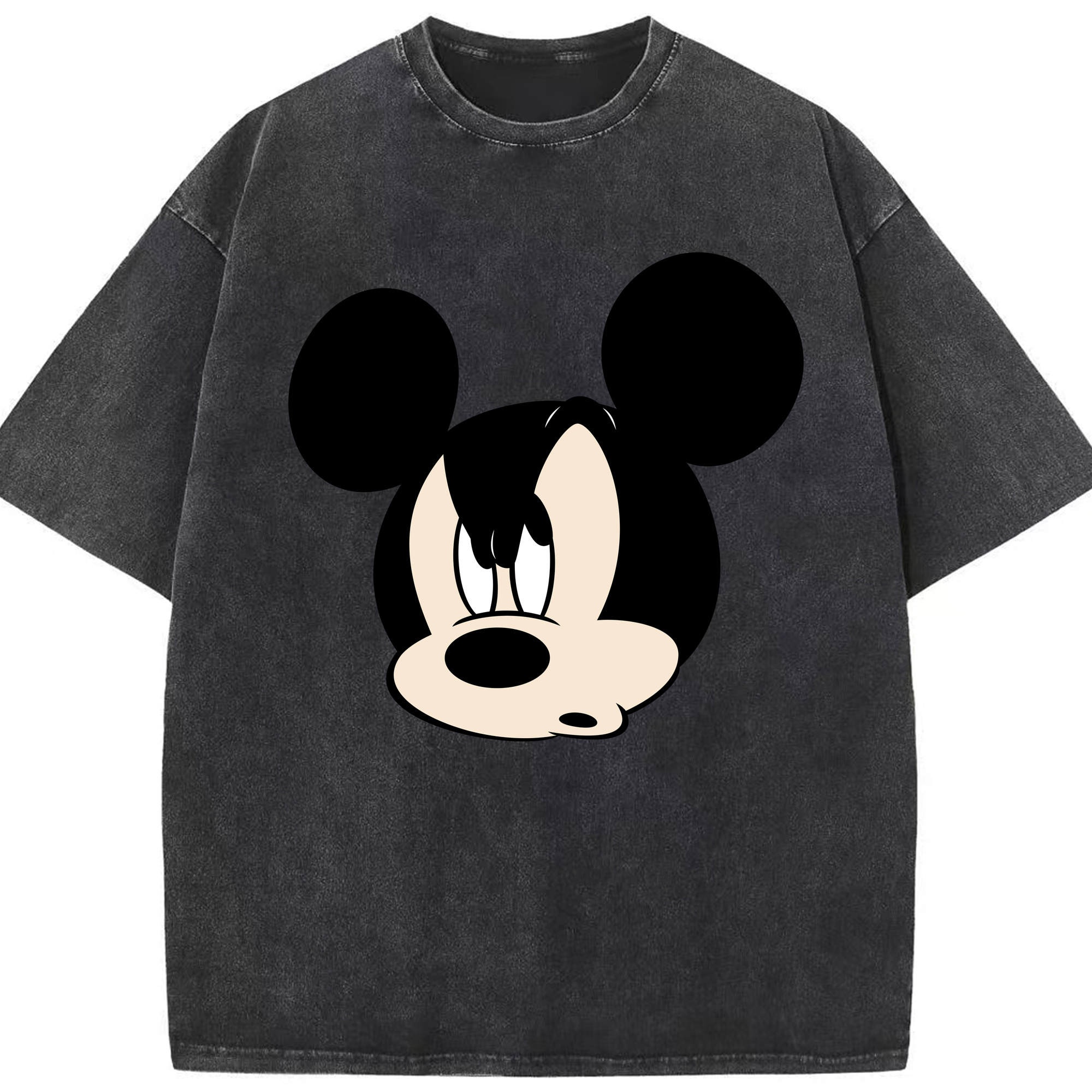 （画像用） ミッキーマウス Mickey Mouse 綿100% ヴィンテージ風 半袖Tシャツ（フロントプリント）