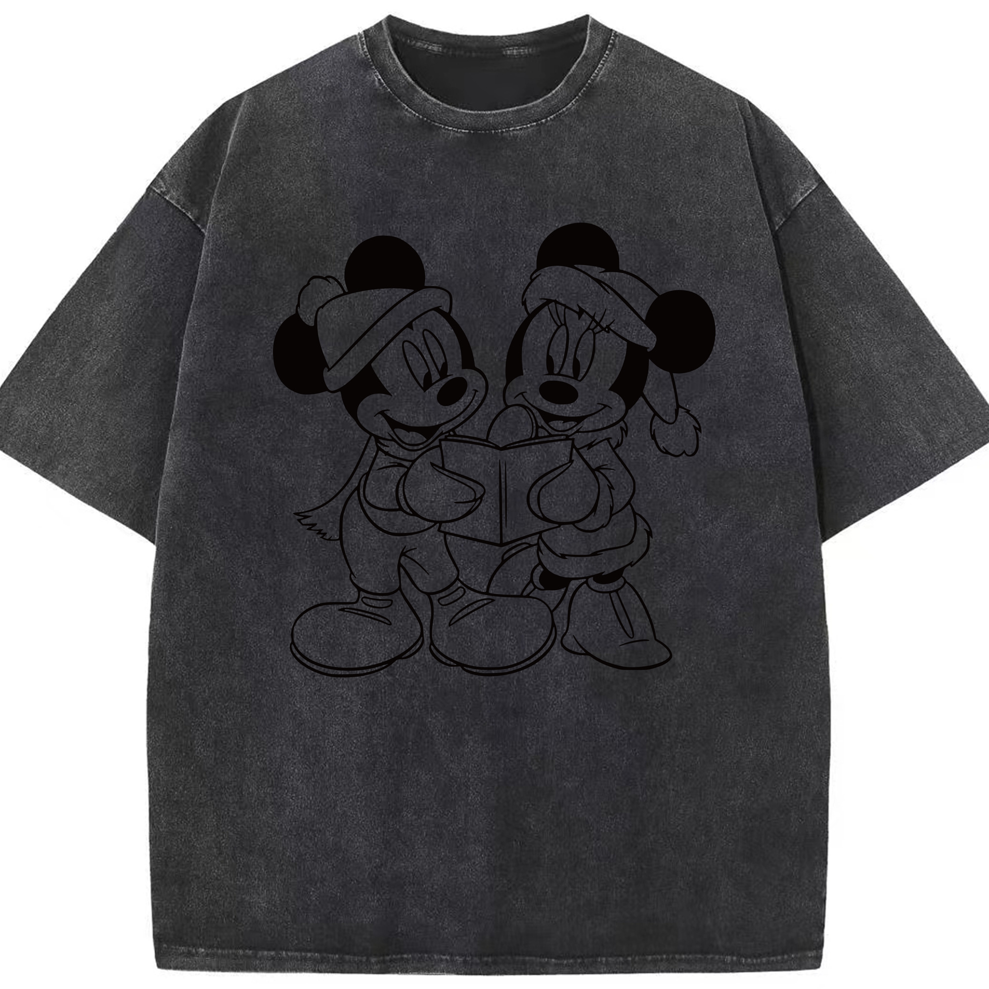 （画像用） ミッキーマウス Mickey Mouse 綿100% ヴィンテージ風 半袖Tシャツ（フロントプリント）