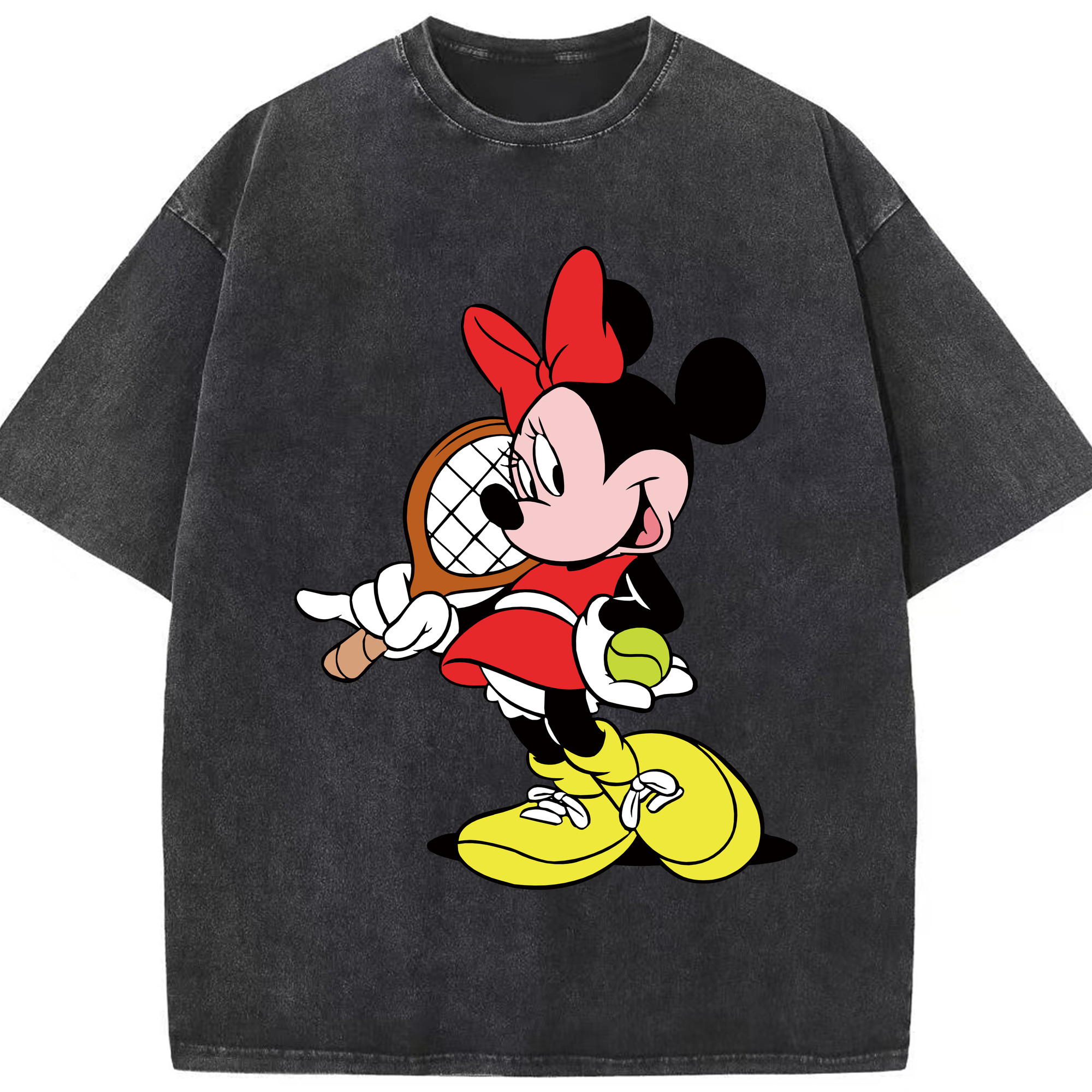 （画像用） ミッキーマウス Mickey Mouse 綿100% ヴィンテージ風 半袖Tシャツ（フロントプリント）