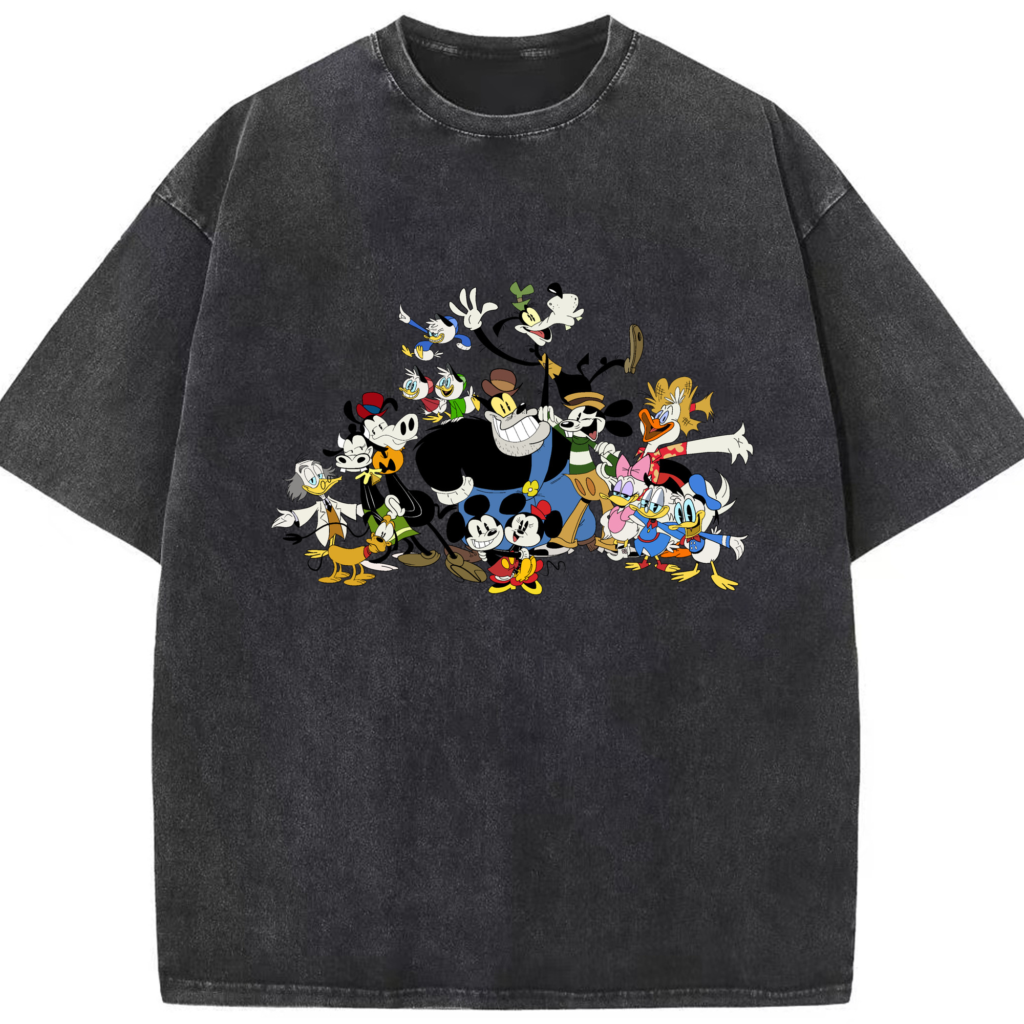 （画像用） ミッキーマウス Mickey Mouse 綿100% ヴィンテージ風 半袖Tシャツ（フロントプリント）