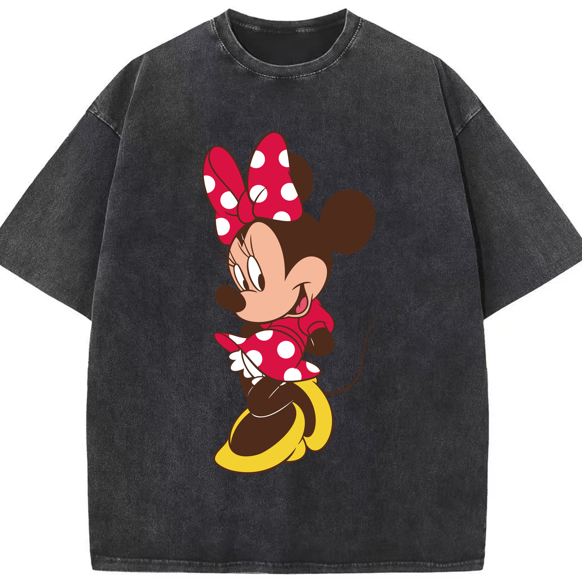 （画像用） ミッキーマウス Mickey Mouse 綿100% ヴィンテージ風 半袖Tシャツ（フロントプリント）