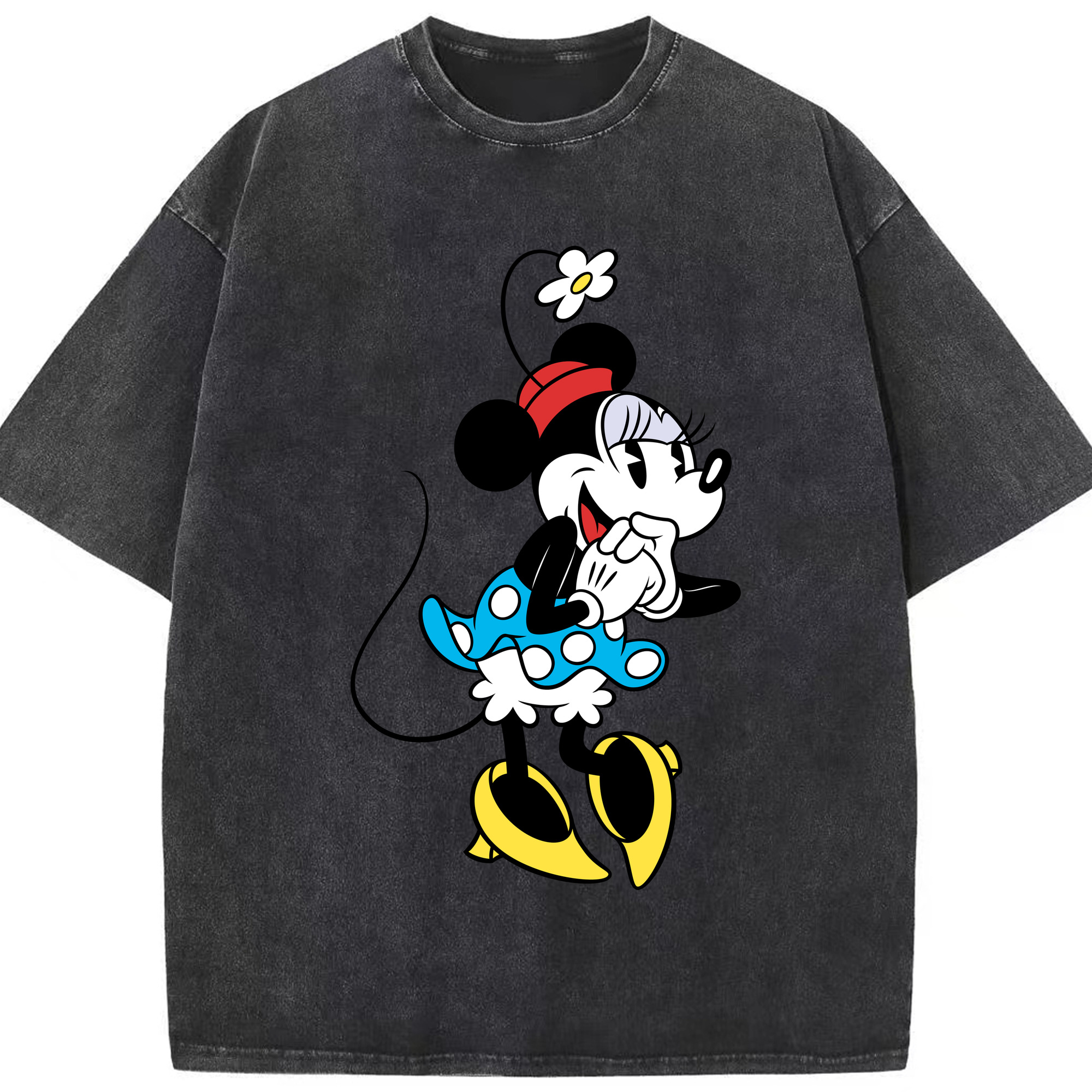 （画像用） ミッキーマウス Mickey Mouse 綿100% ヴィンテージ風 半袖Tシャツ（フロントプリント）