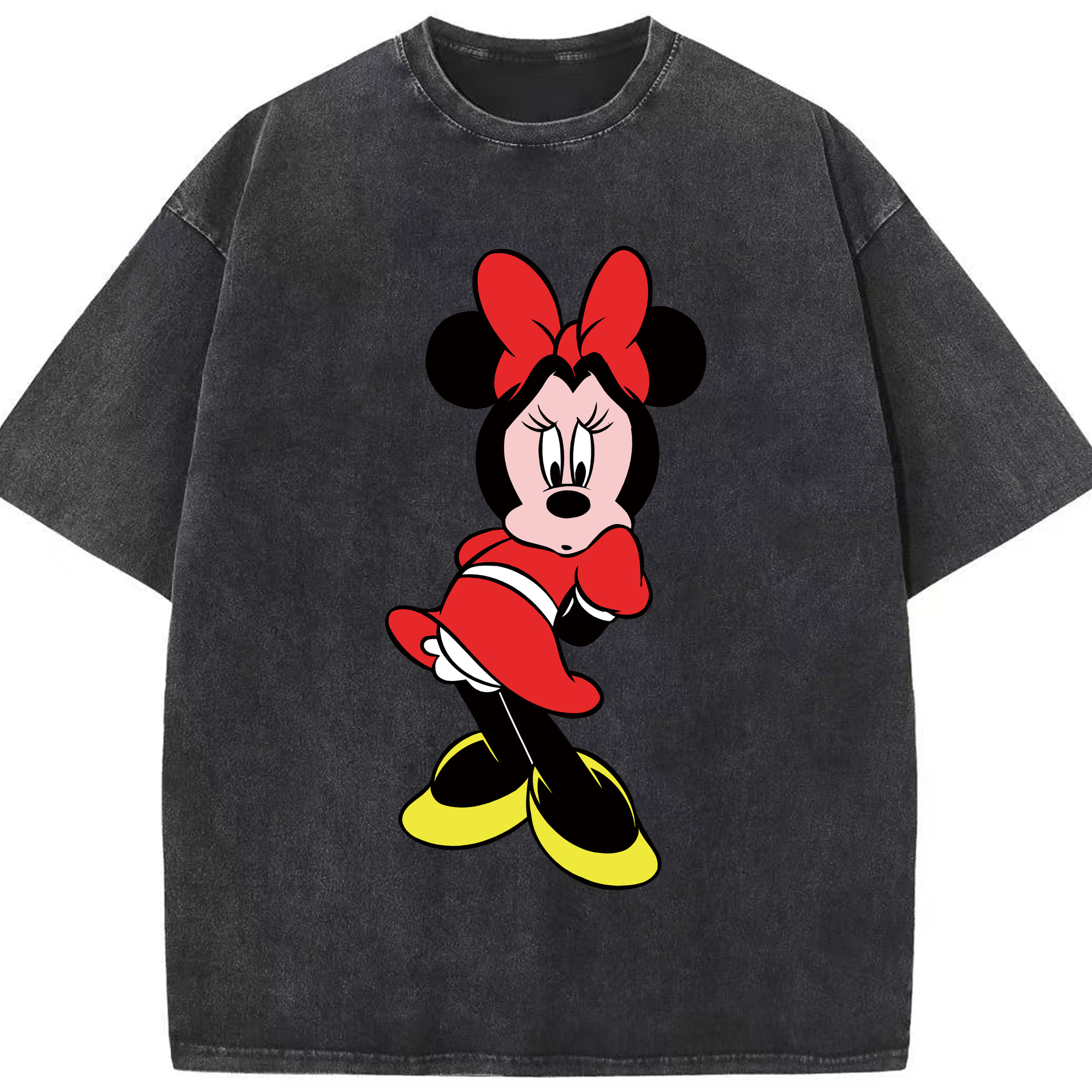 （画像用） ミッキーマウス Mickey Mouse 綿100% ヴィンテージ風 半袖Tシャツ（フロントプリント）