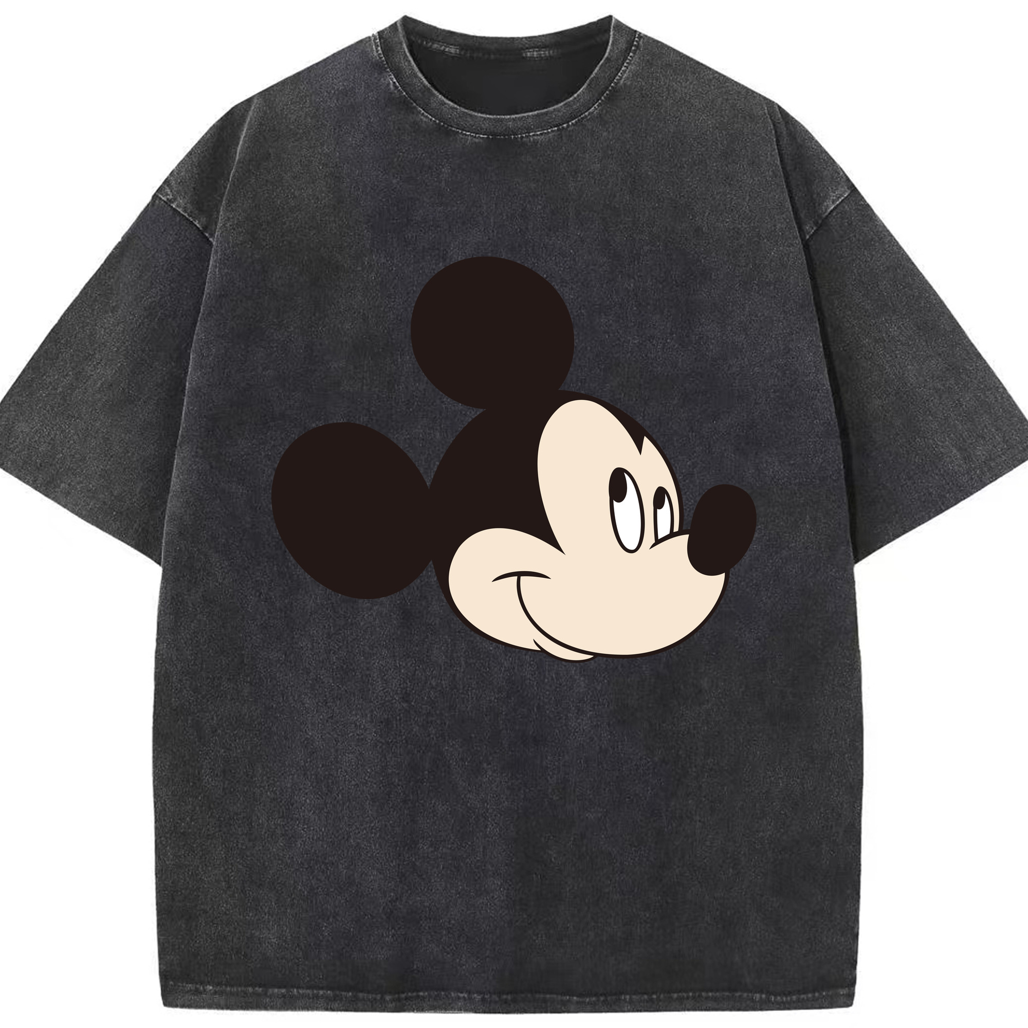 （画像用） ミッキーマウス Mickey Mouse 綿100% ヴィンテージ風 半袖Tシャツ（フロントプリント）