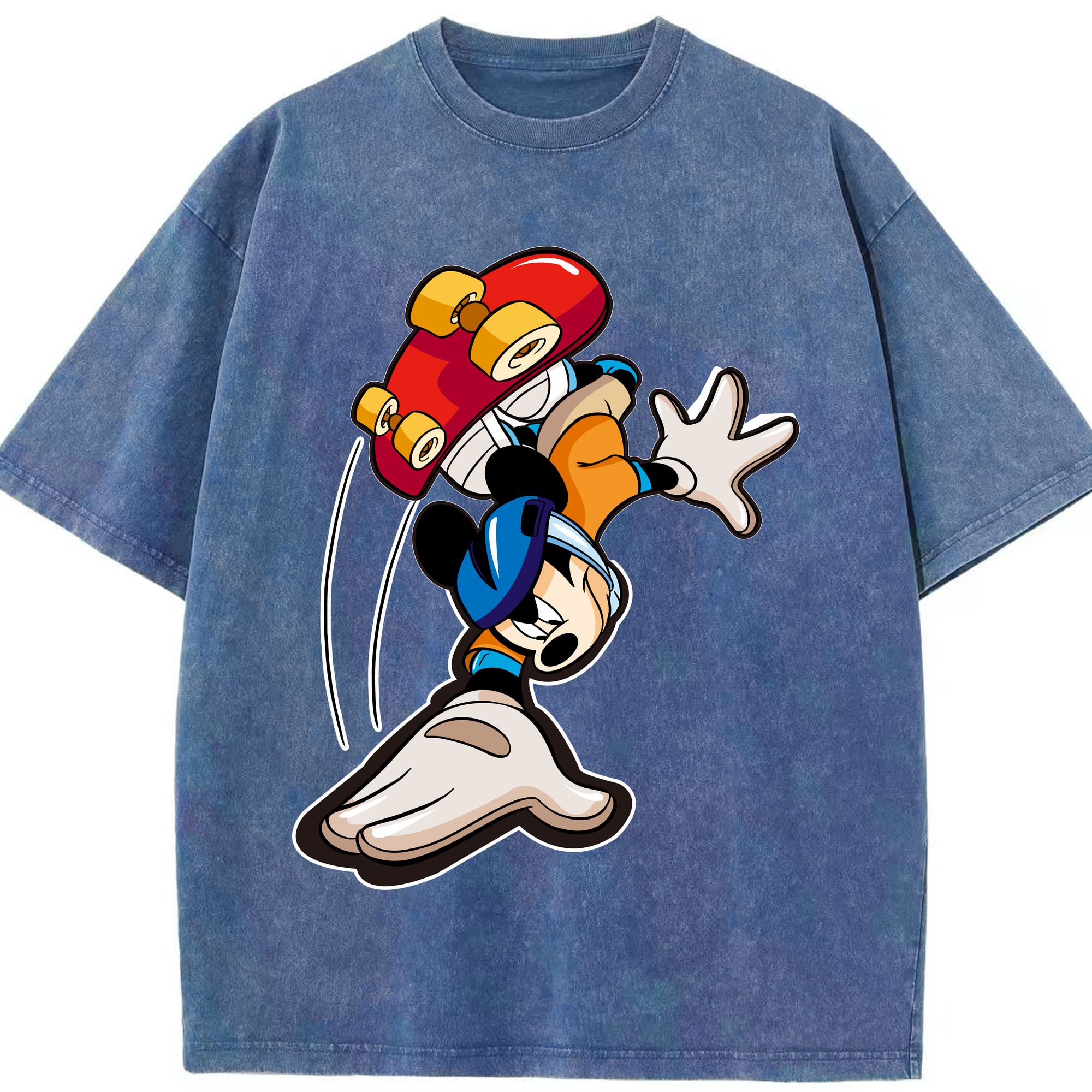 （画像用） ミッキーマウス Mickey Mouse 綿100% ヴィンテージ風 半袖Tシャツ（フロントプリント）