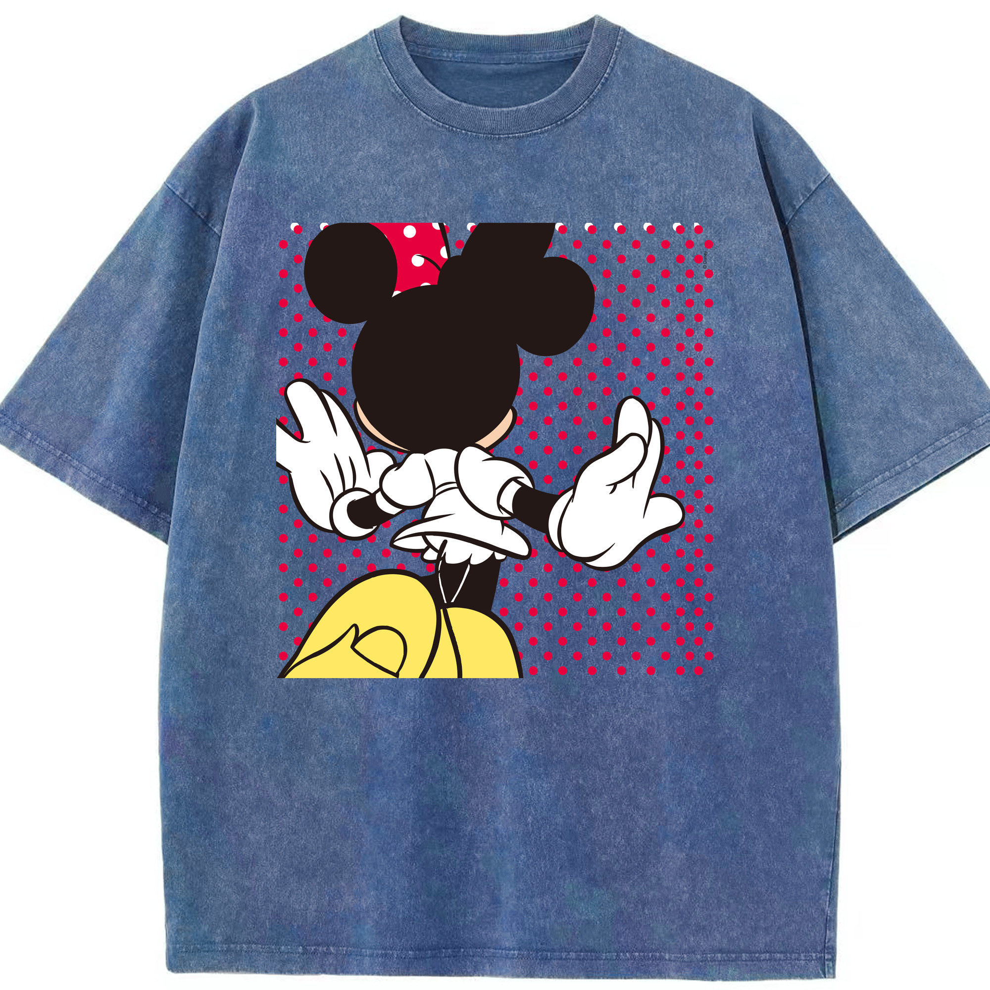 （画像用） ミッキーマウス Mickey Mouse 綿100% ヴィンテージ風 半袖Tシャツ（フロントプリント）
