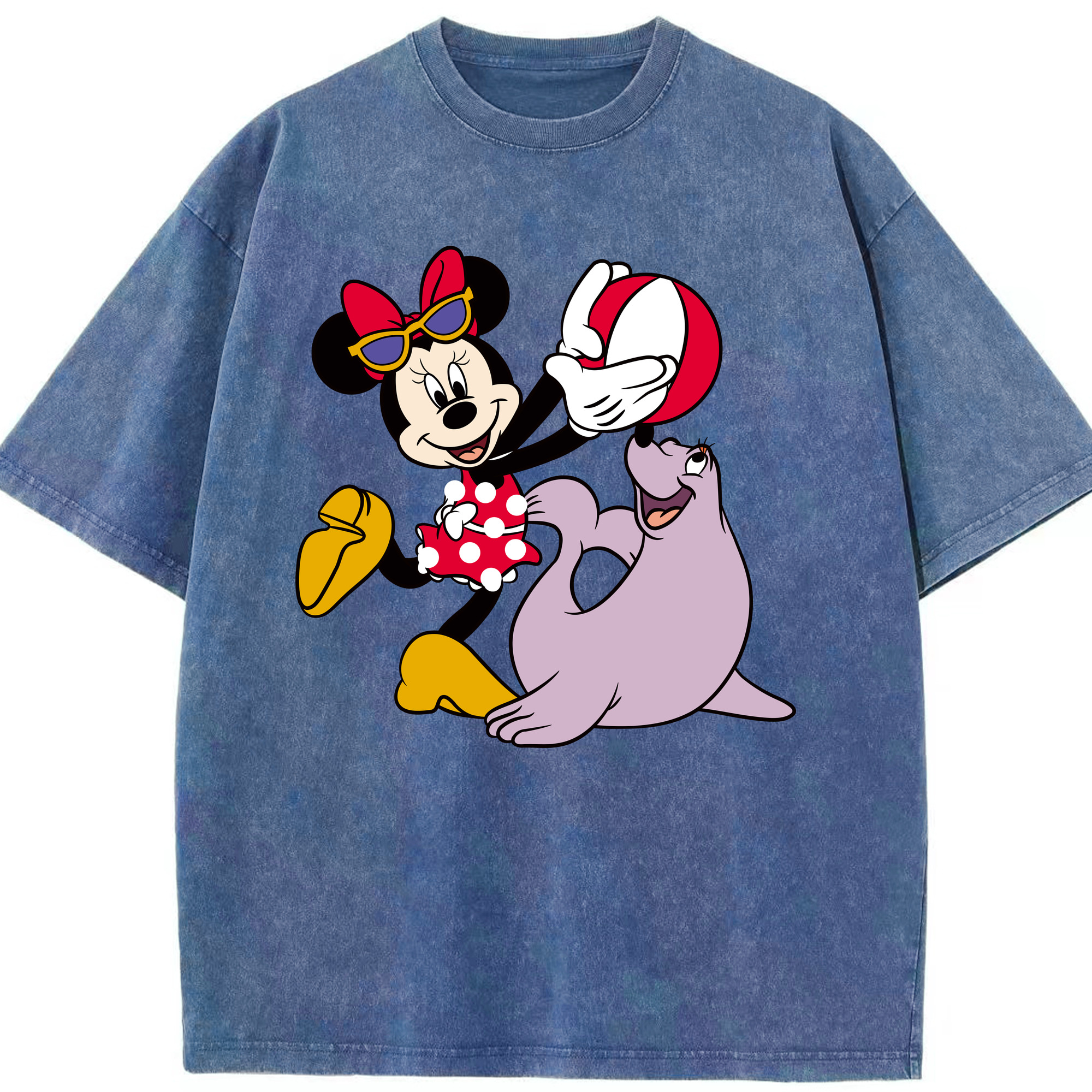 （画像用） ミッキーマウス Mickey Mouse 綿100% ヴィンテージ風 半袖Tシャツ（フロントプリント）