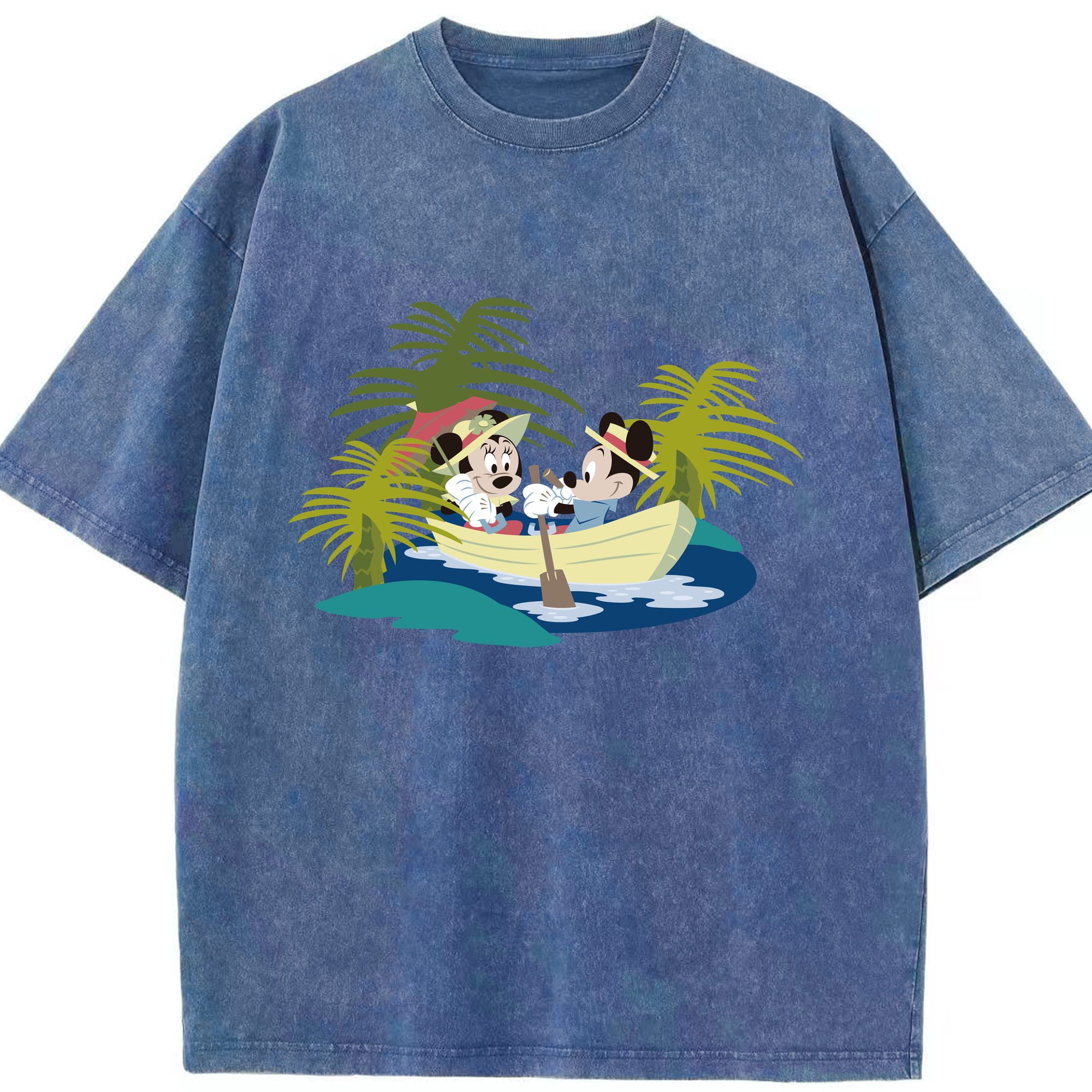 （画像用） ミッキーマウス Mickey Mouse 綿100% ヴィンテージ風 半袖Tシャツ（フロントプリント）