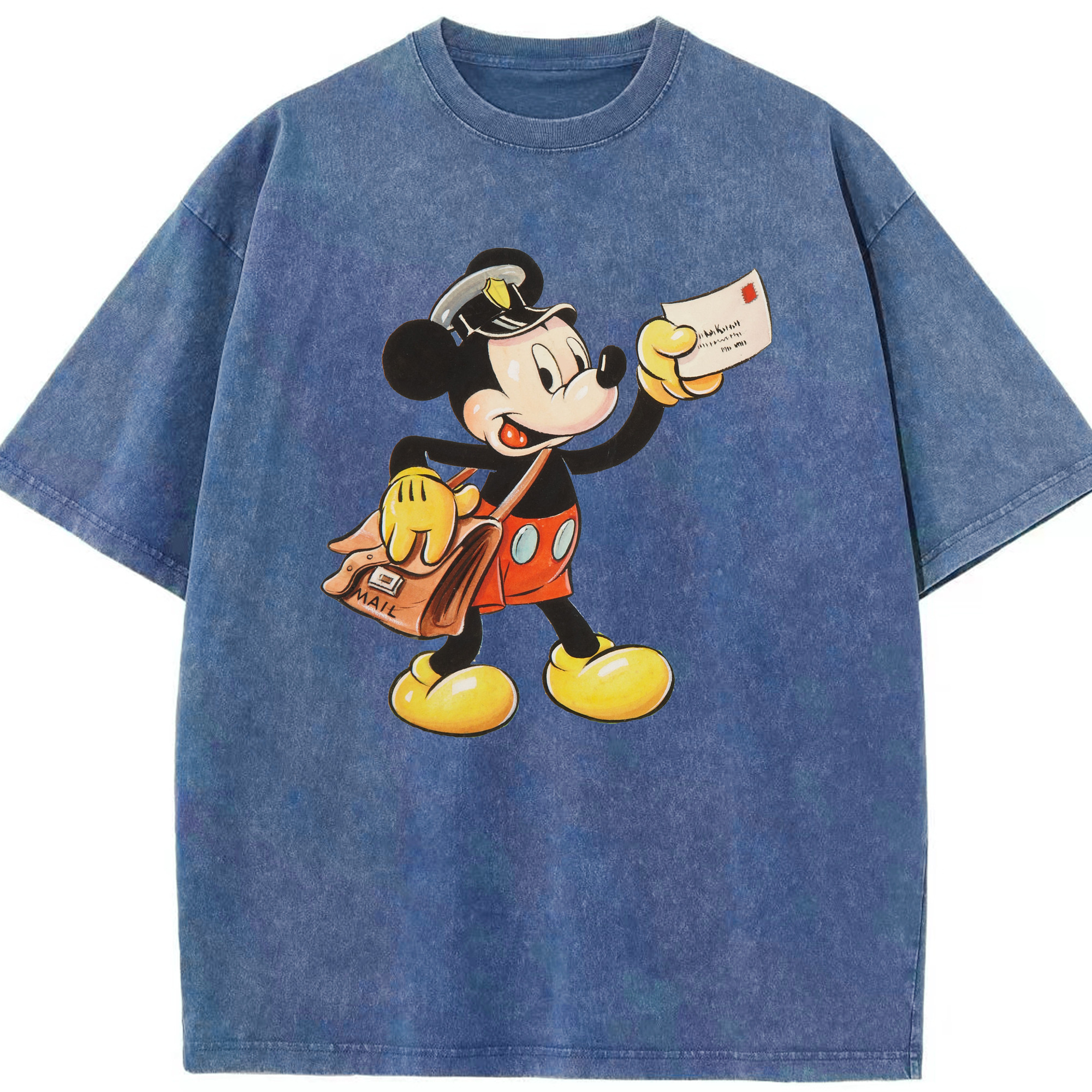 （画像用） ミッキーマウス Mickey Mouse 綿100% ヴィンテージ風 半袖Tシャツ（フロントプリント）