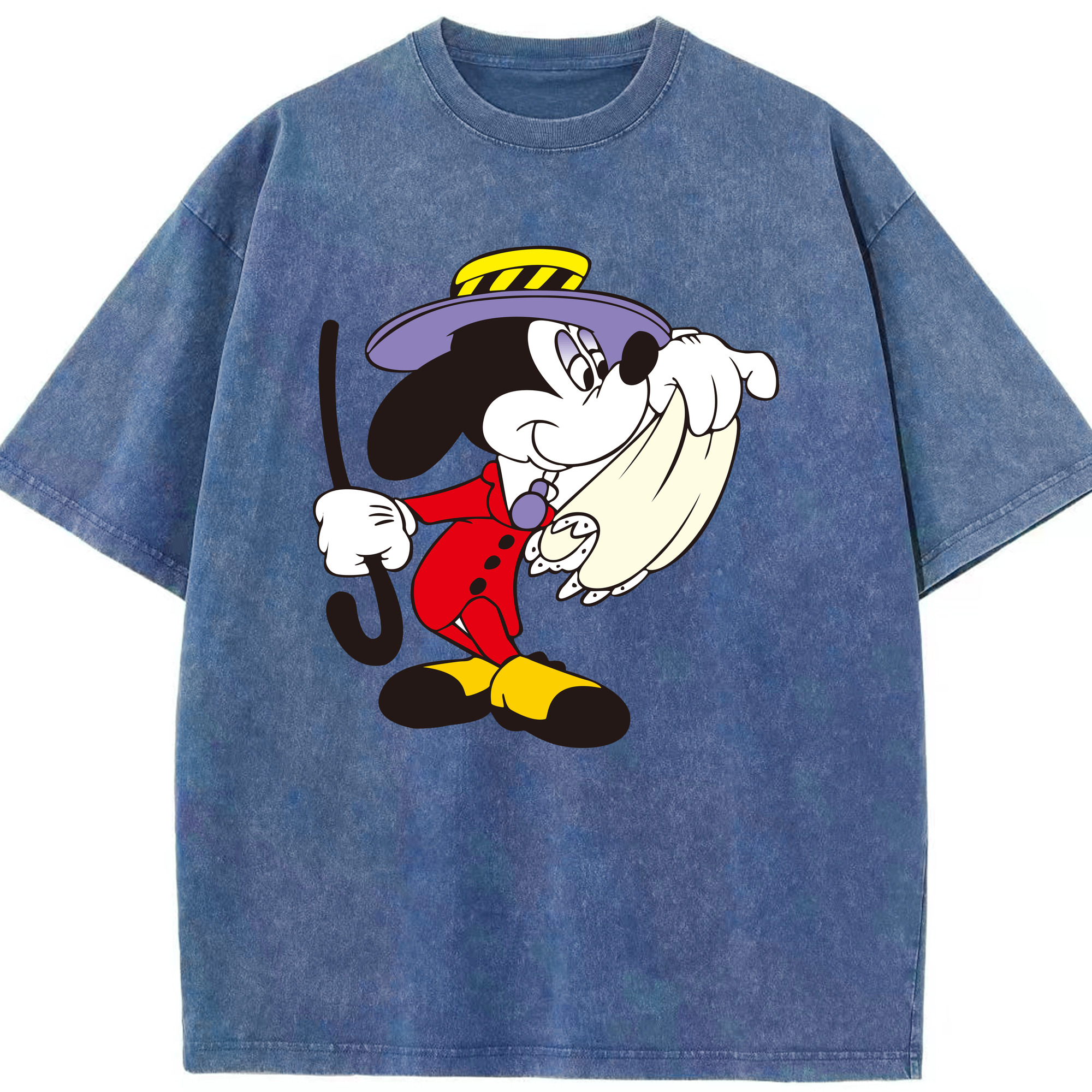 （画像用） ミッキーマウス Mickey Mouse 綿100% ヴィンテージ風 半袖Tシャツ（フロントプリント）