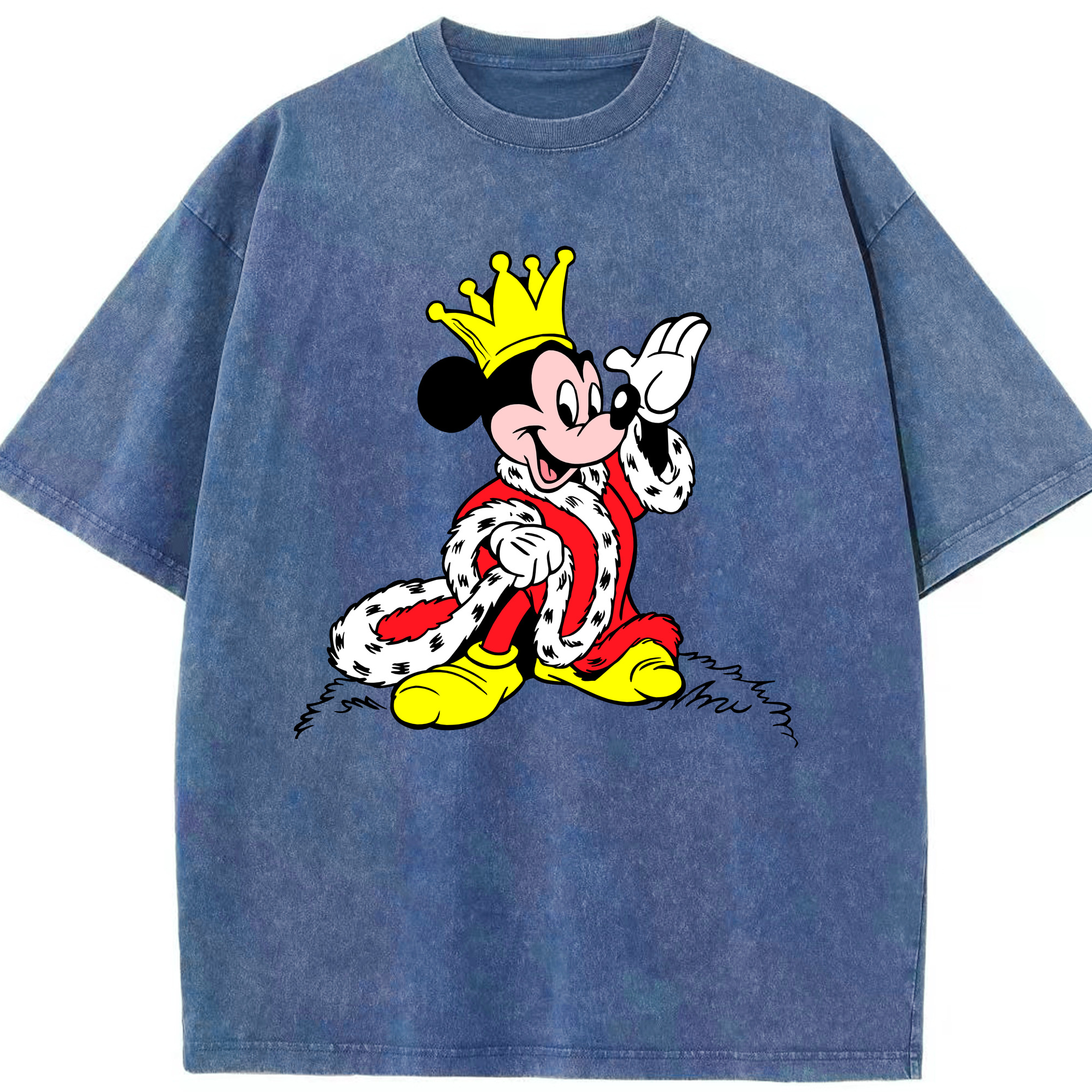 （画像用） ミッキーマウス Mickey Mouse 綿100% ヴィンテージ風 半袖Tシャツ（フロントプリント）