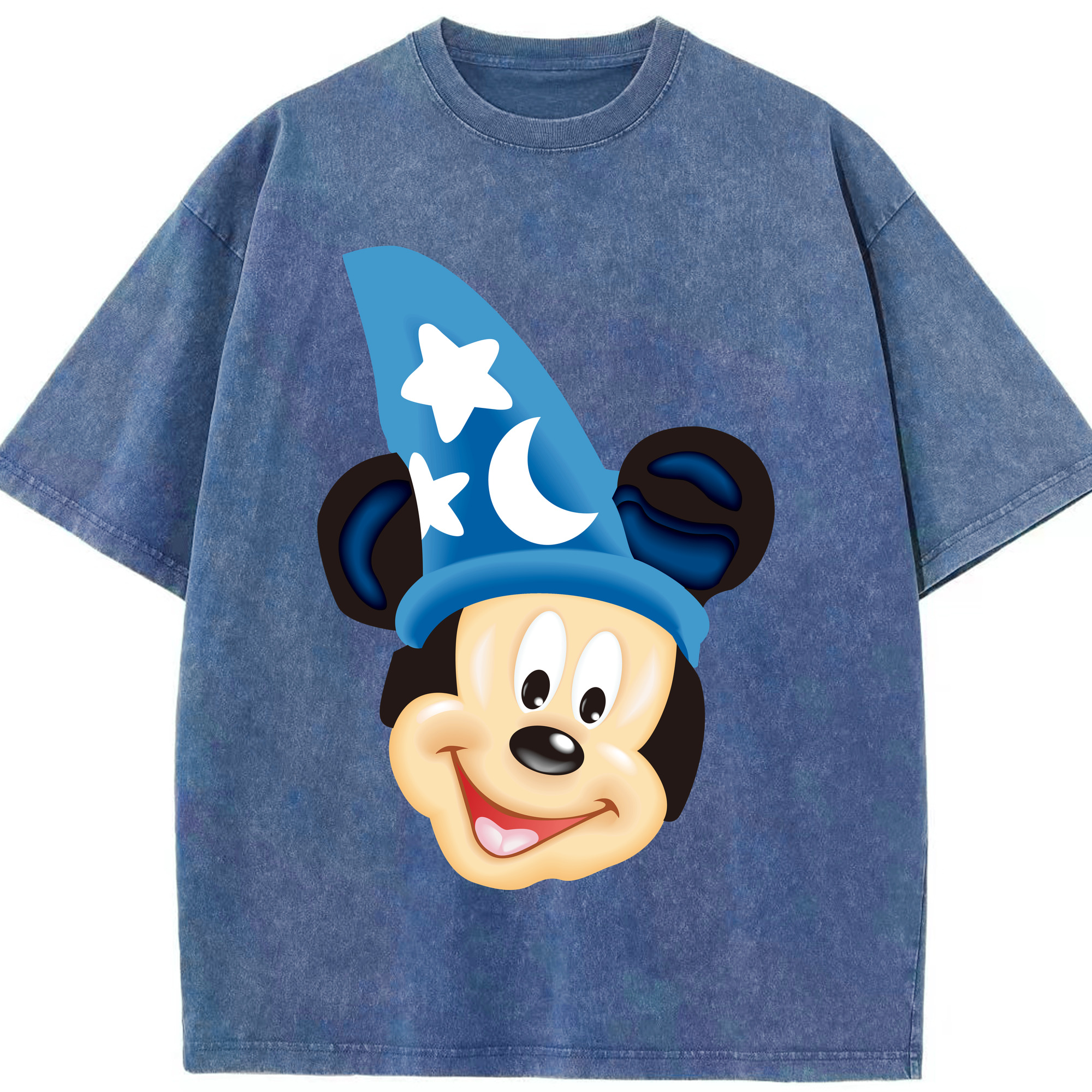 （画像用） ミッキーマウス Mickey Mouse 綿100% ヴィンテージ風 半袖Tシャツ（フロントプリント）