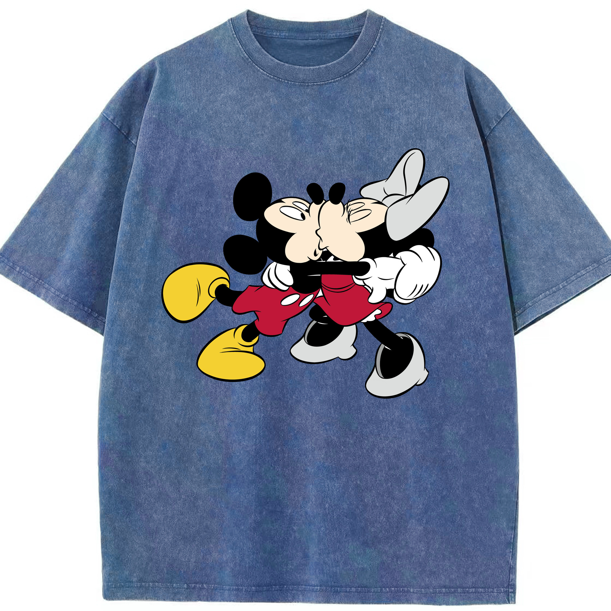（画像用） ミッキーマウス Mickey Mouse 綿100% ヴィンテージ風 半袖Tシャツ（フロントプリント）