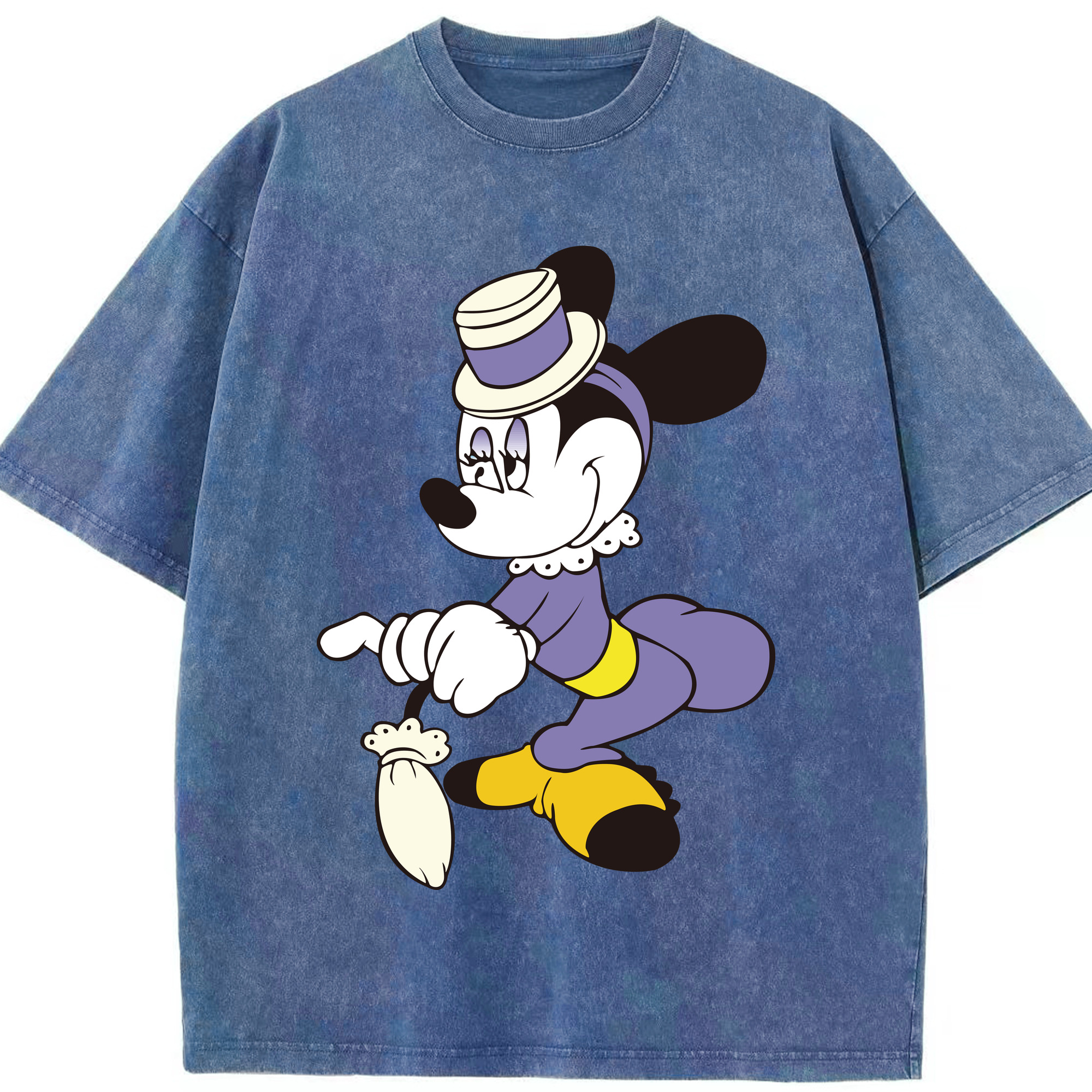 （画像用） ミッキーマウス Mickey Mouse 綿100% ヴィンテージ風 半袖Tシャツ（フロントプリント）