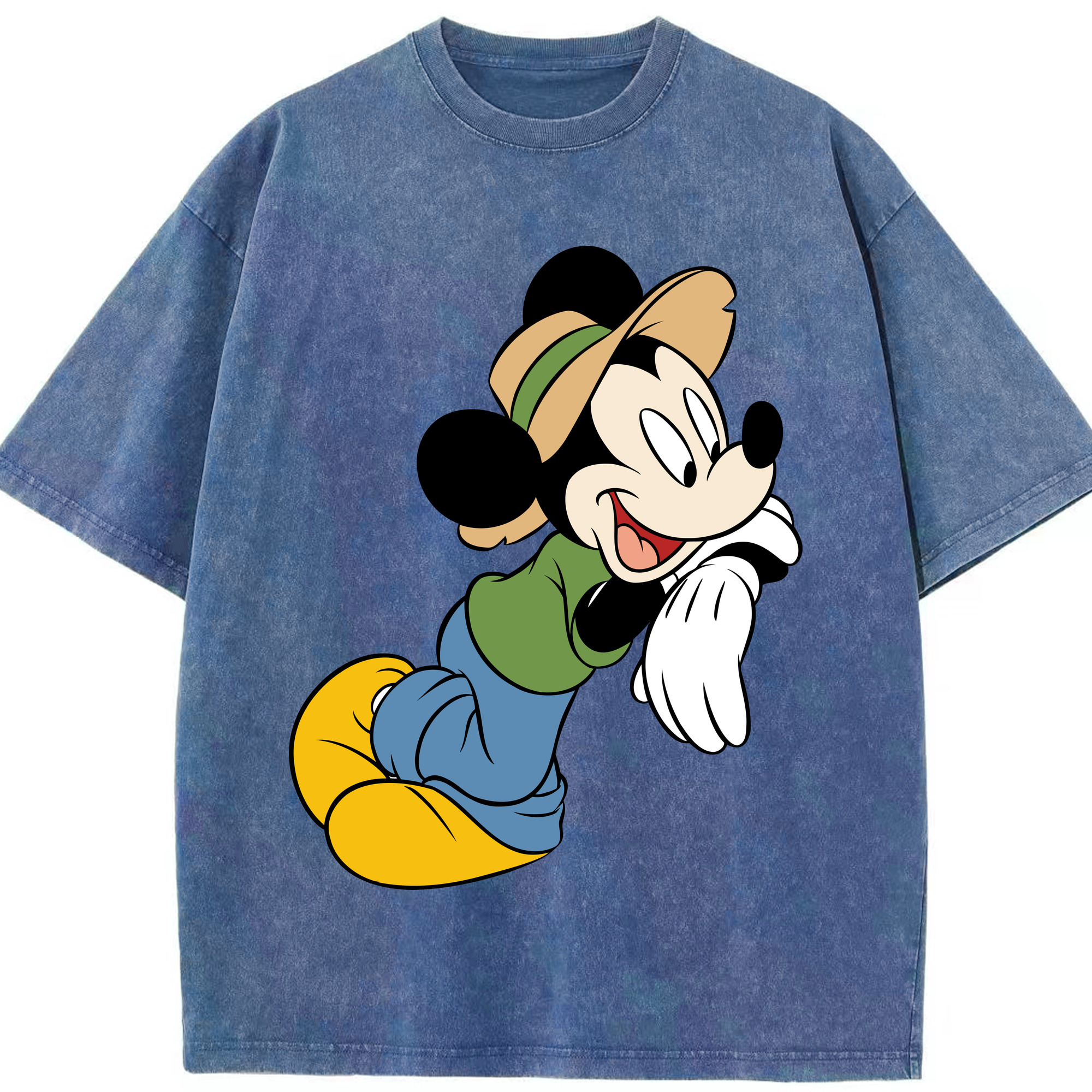 （画像用） ミッキーマウス Mickey Mouse 綿100% ヴィンテージ風 半袖Tシャツ（フロントプリント）