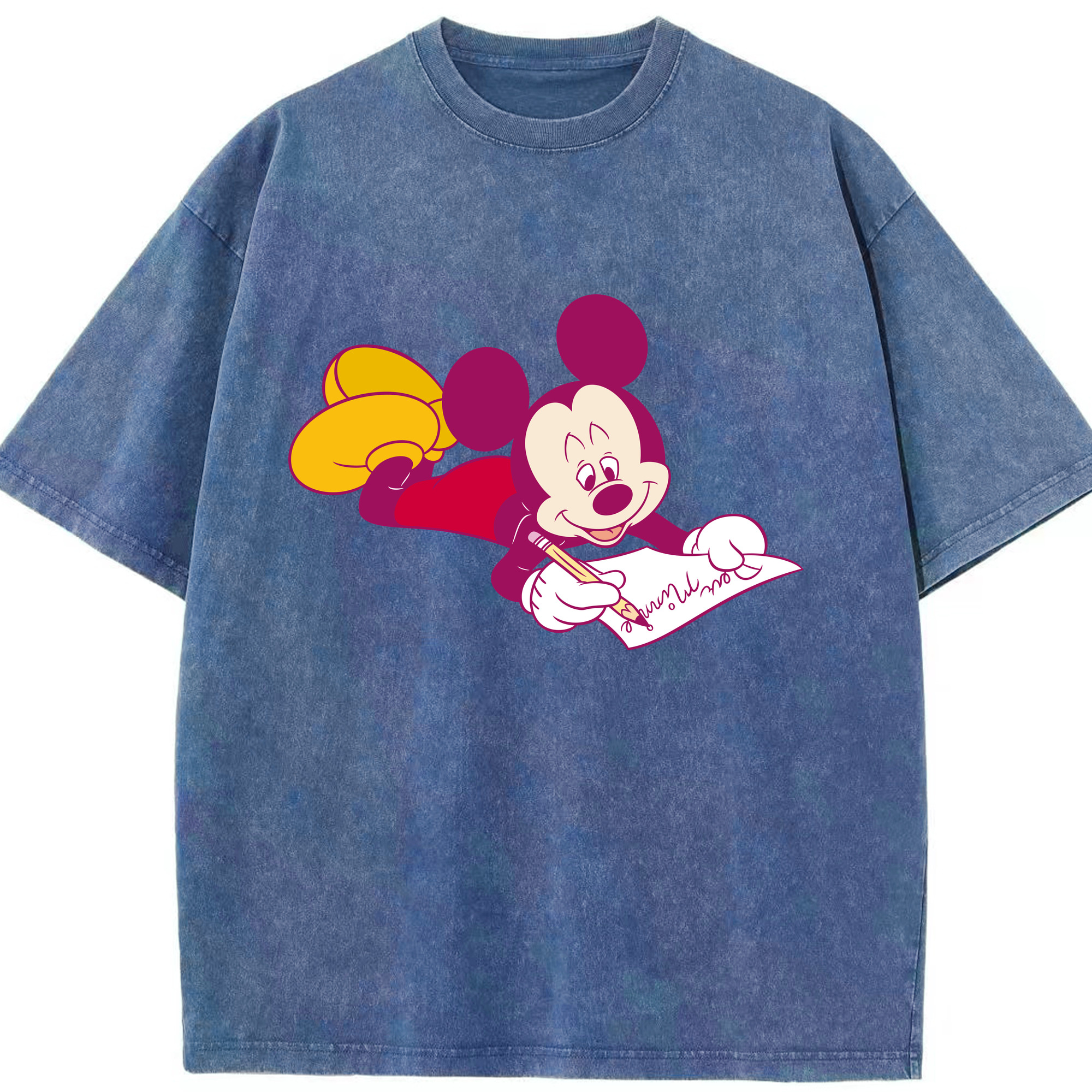 （画像用） ミッキーマウス Mickey Mouse 綿100% ヴィンテージ風 半袖Tシャツ（フロントプリント）