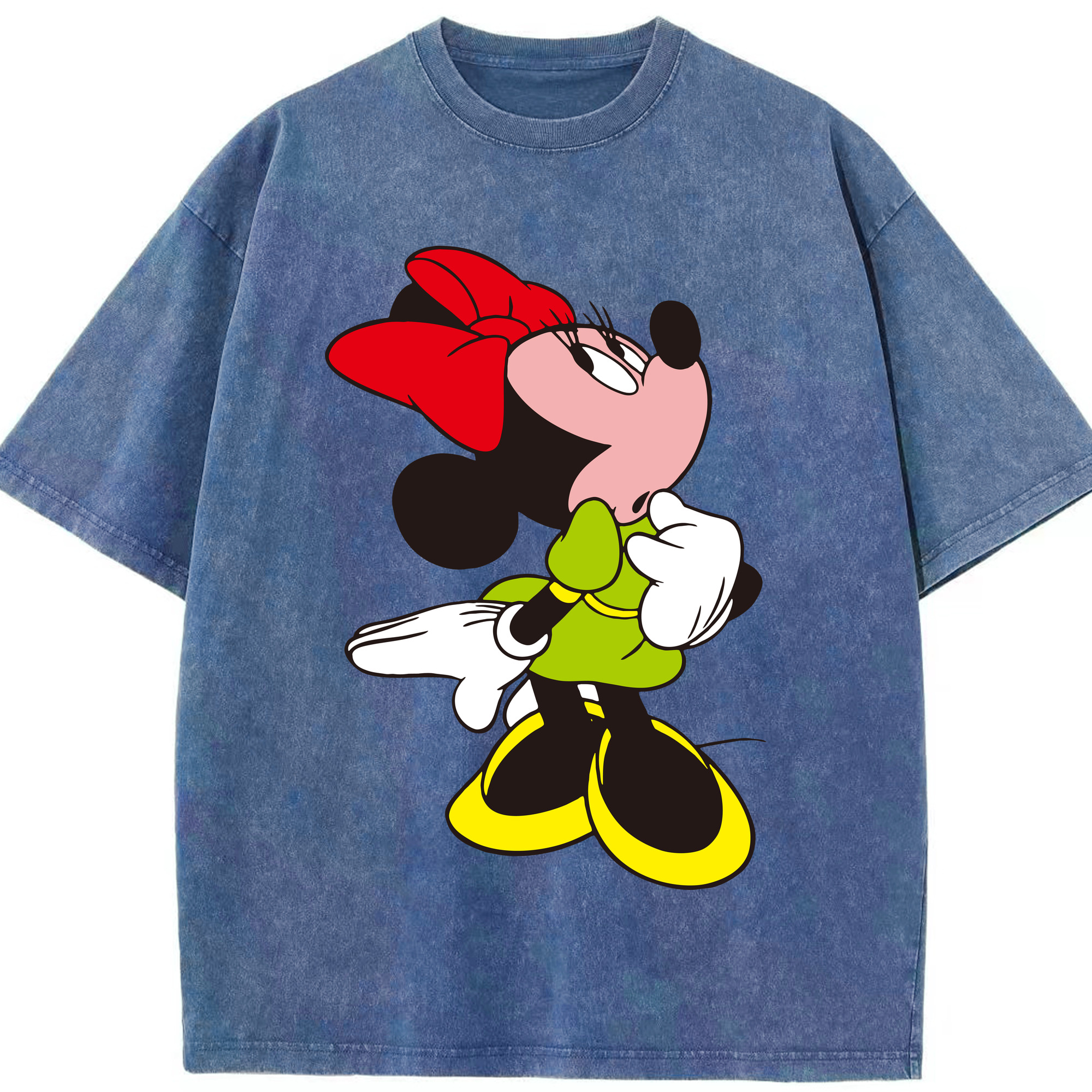 （画像用） ミッキーマウス Mickey Mouse 綿100% ヴィンテージ風 半袖Tシャツ（フロントプリント）